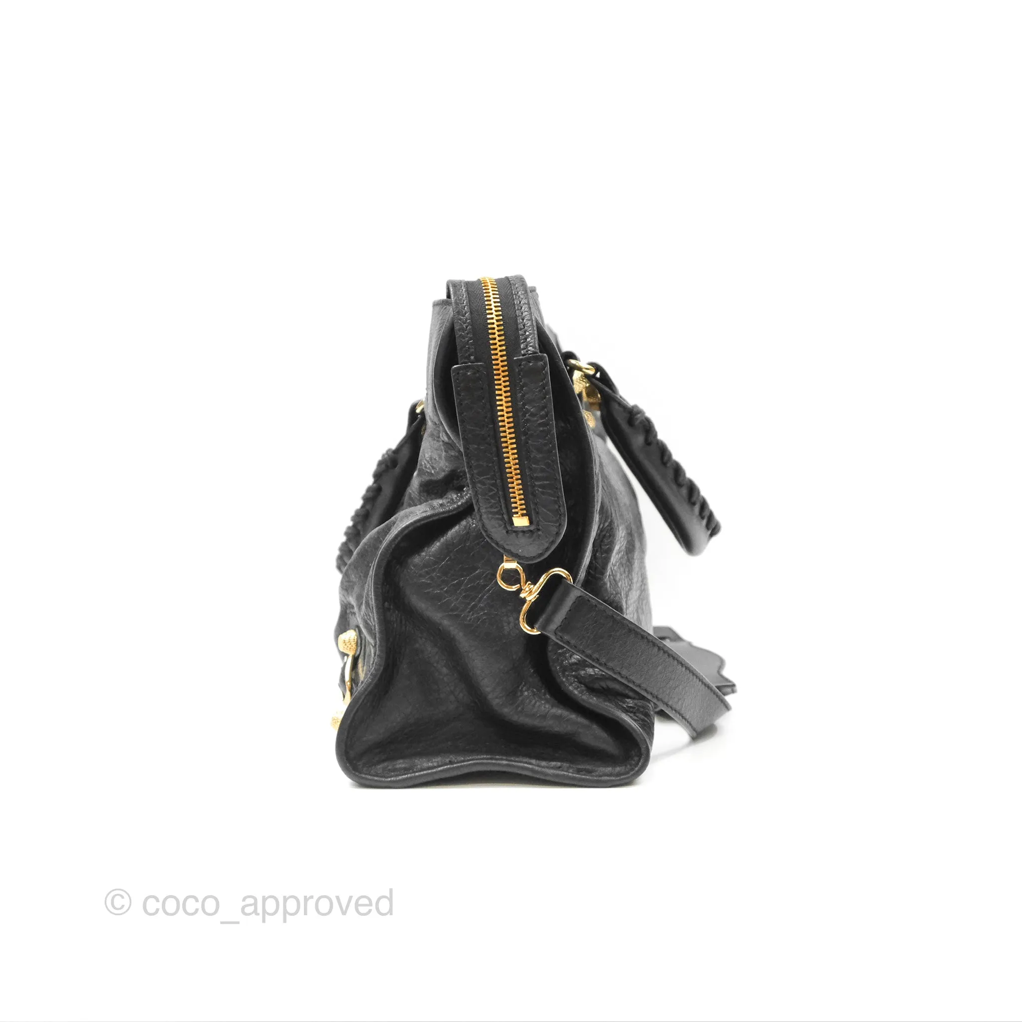 Balenciaga Classic City Bag Black Calfskin Gold Hardware
