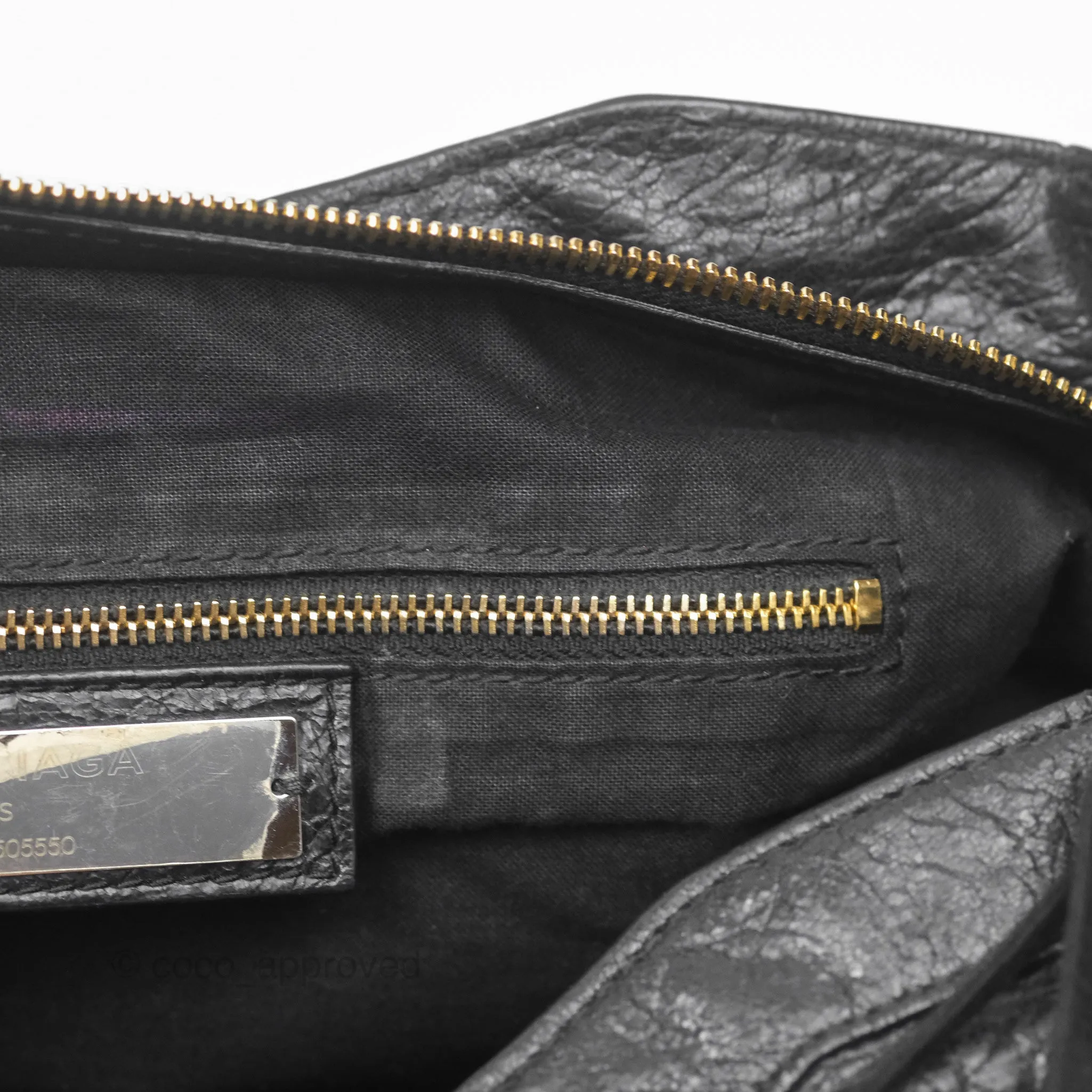 Balenciaga Classic City Bag Black Calfskin Gold Hardware