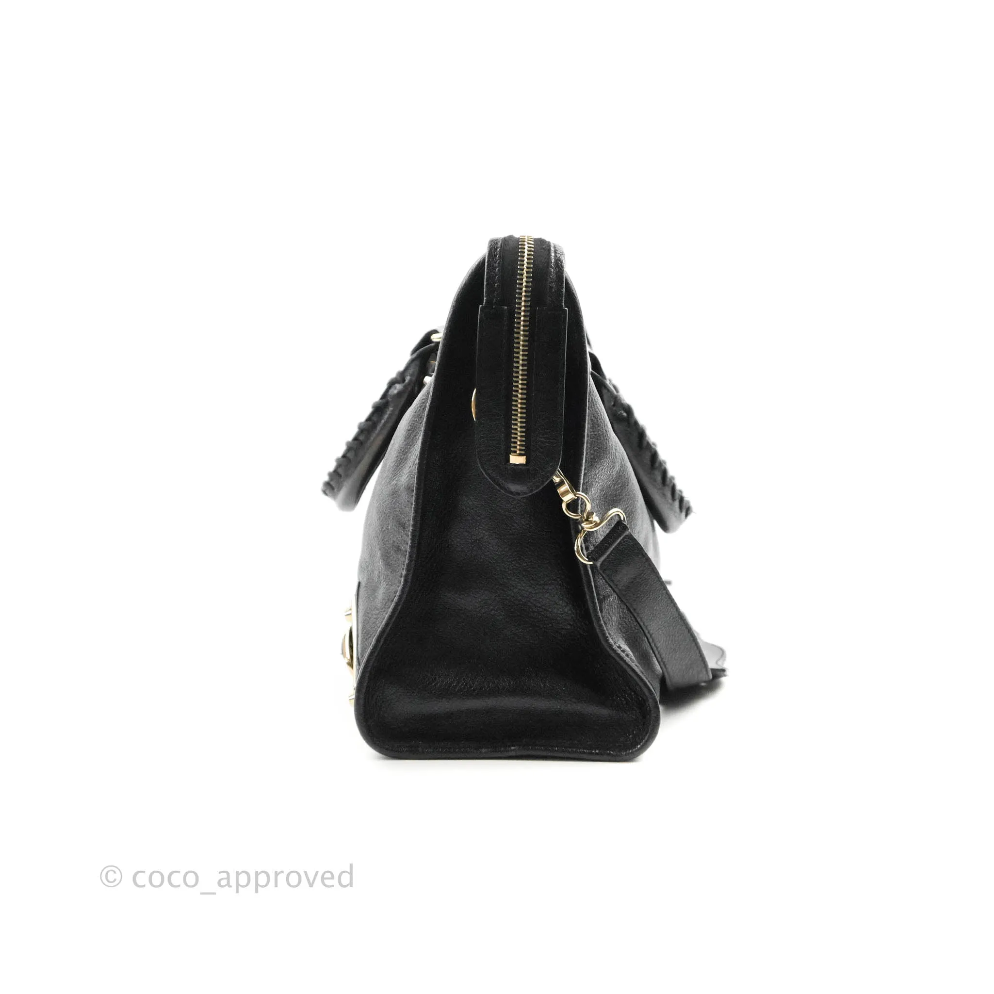 Balenciaga Classic City Bag Black Calfskin Gold Hardware