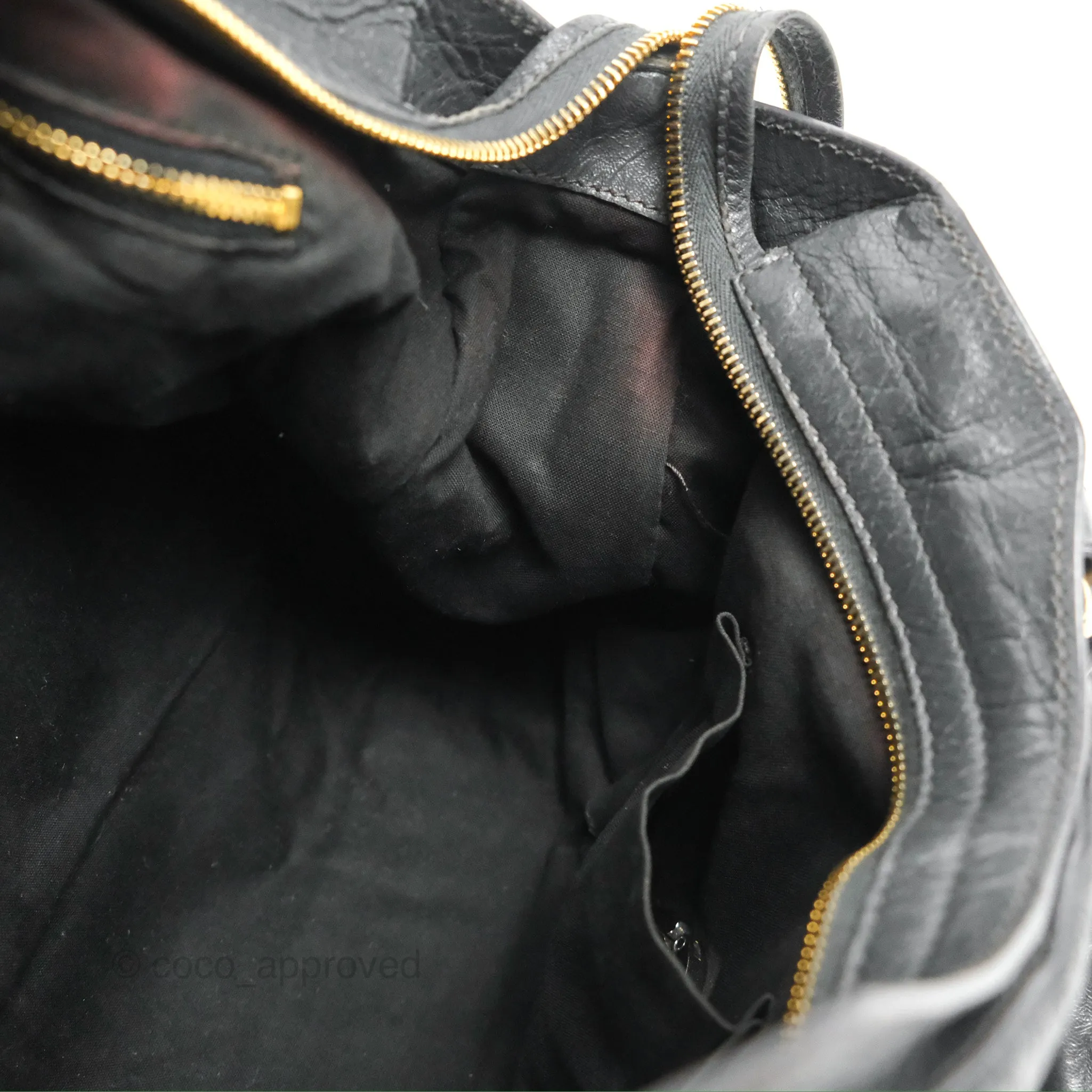 Balenciaga Classic City Bag Dark Grey Calfskin Gold Hardware