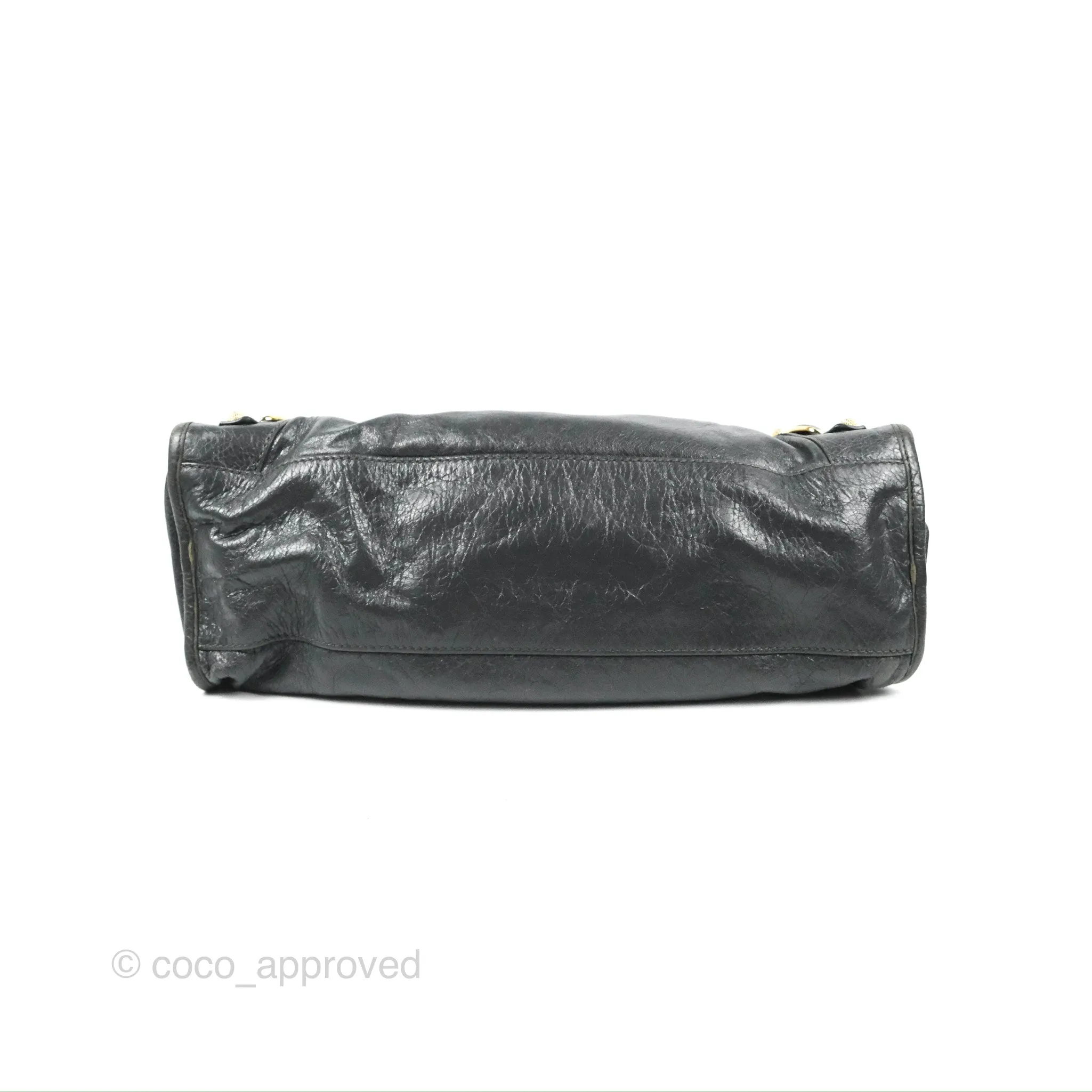 Balenciaga Classic City Bag Dark Grey Calfskin Gold Hardware