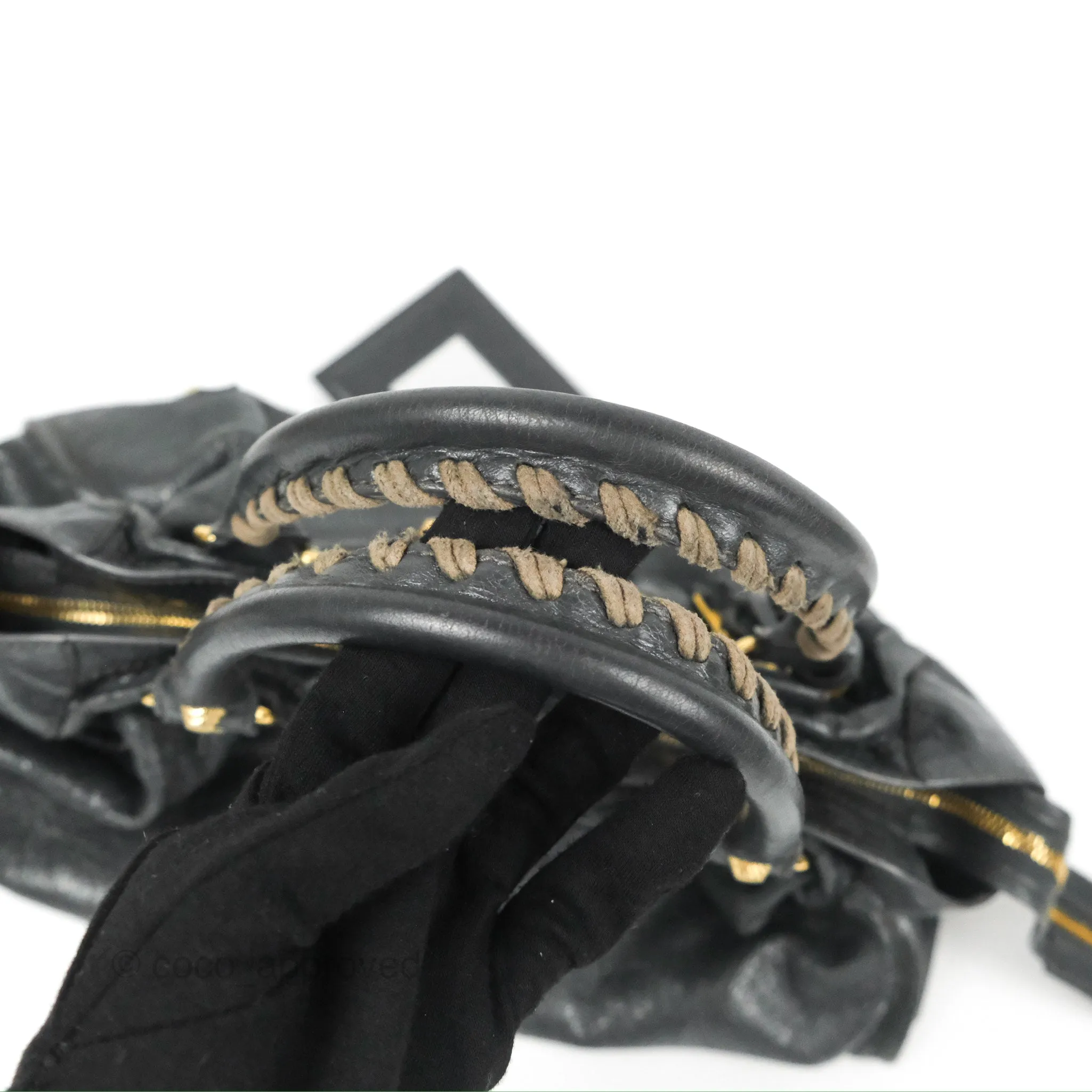 Balenciaga Classic City Bag Dark Grey Calfskin Gold Hardware