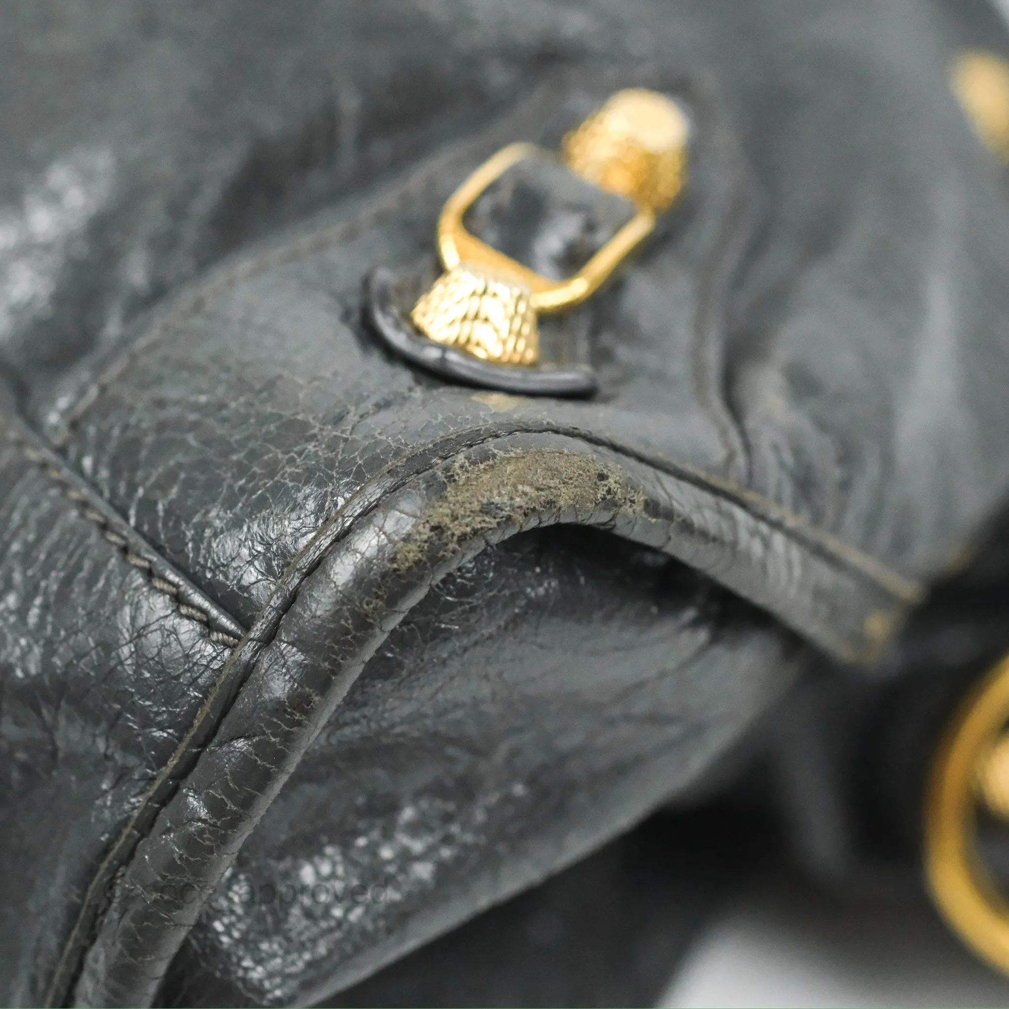 Balenciaga Classic City Bag Dark Grey Calfskin Gold Hardware