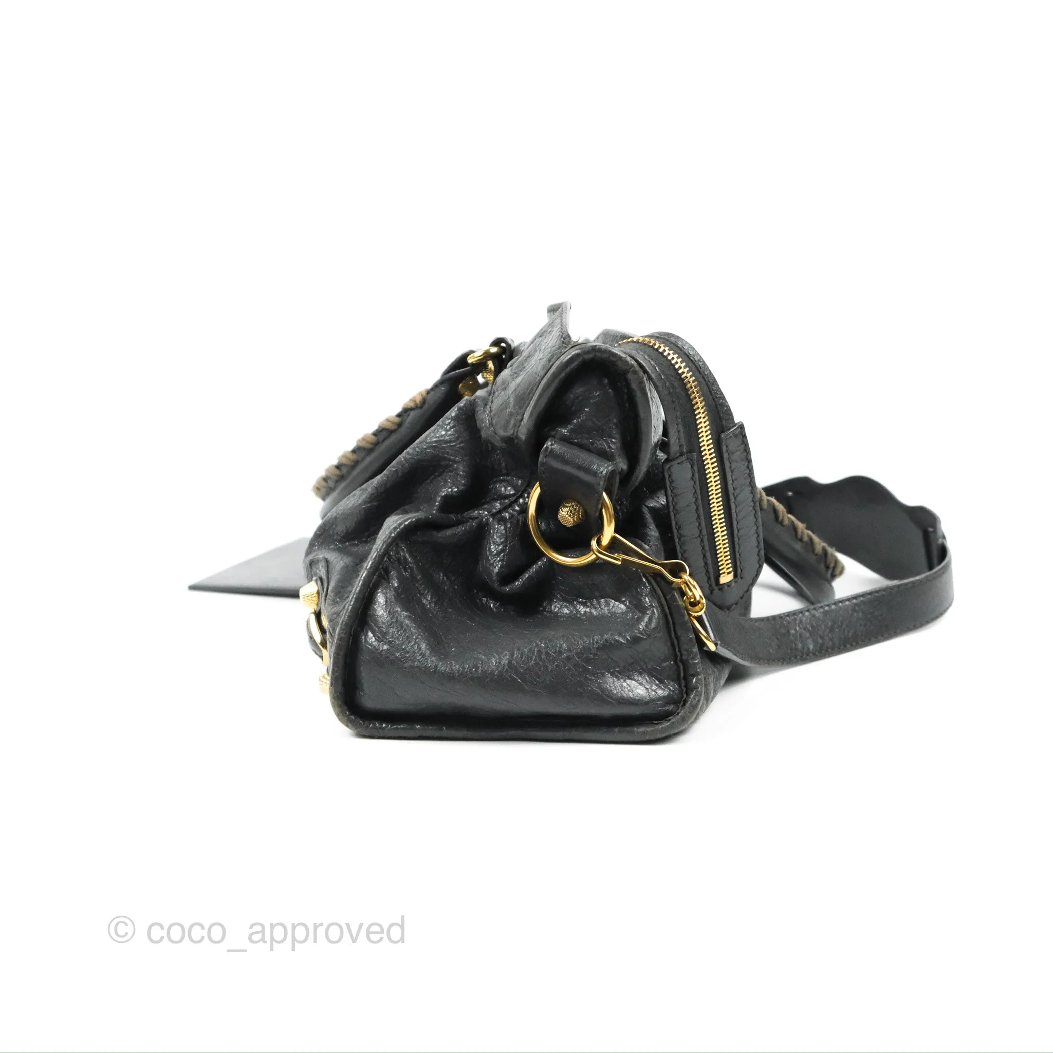 Balenciaga Classic City Bag Dark Grey Calfskin Gold Hardware