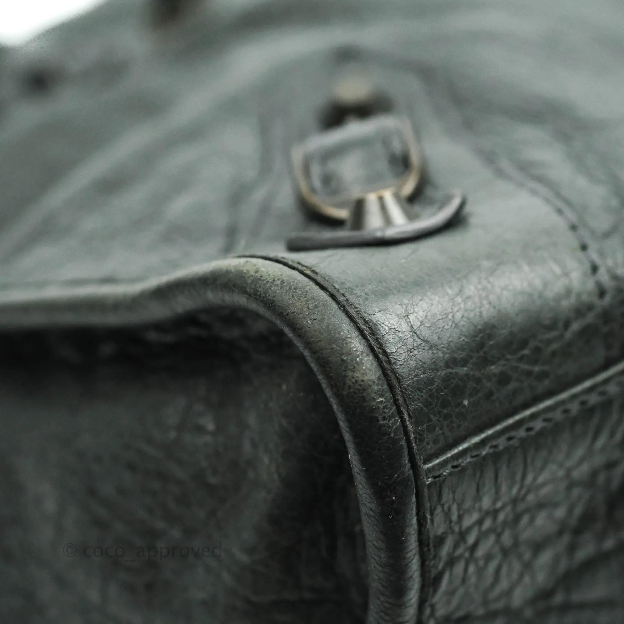 Balenciaga Classic City Bag Dark Grey Calfskin Ruthenium Hardware