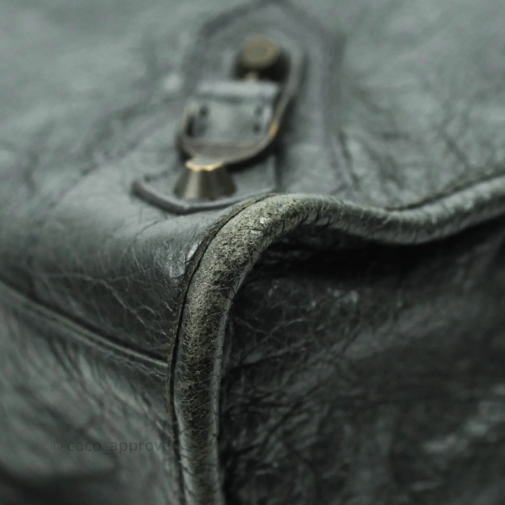 Balenciaga Classic City Bag Dark Grey Calfskin Ruthenium Hardware