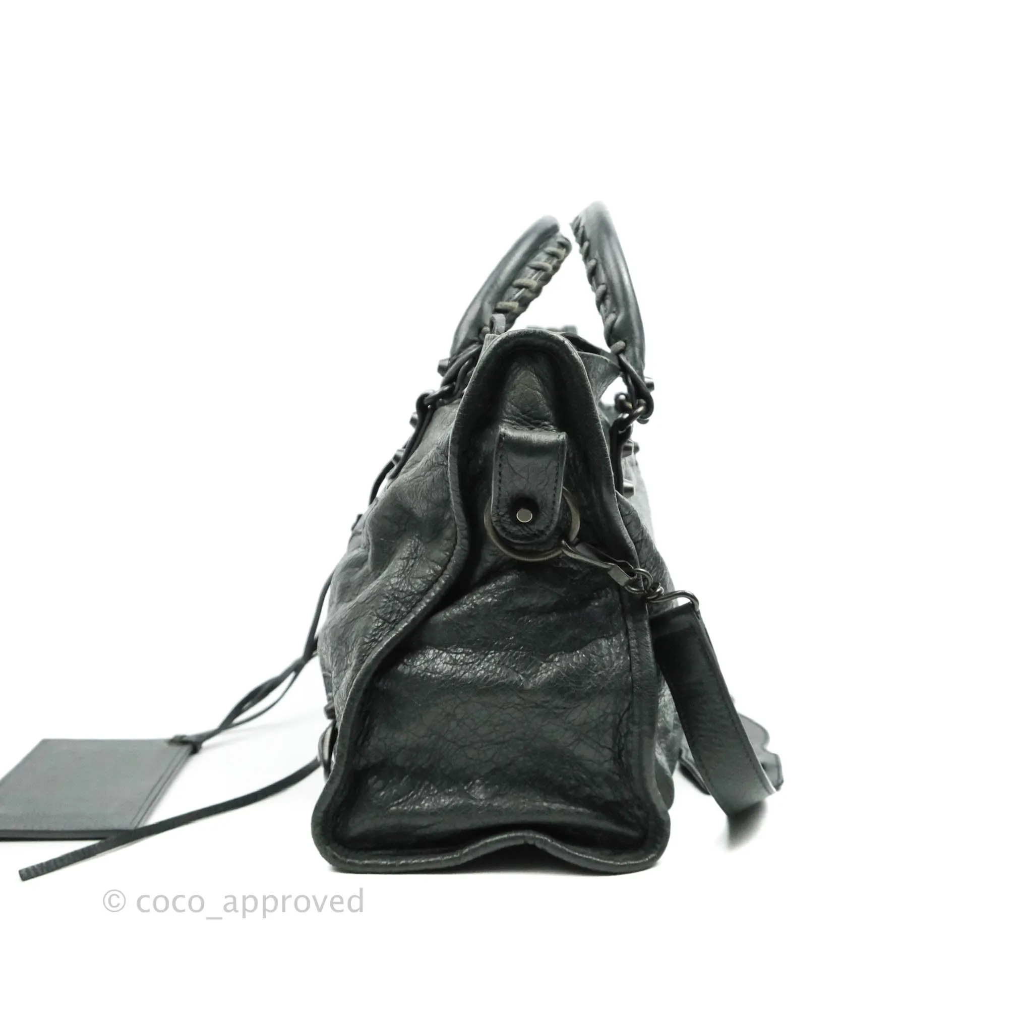 Balenciaga Classic City Bag Dark Grey Calfskin Ruthenium Hardware
