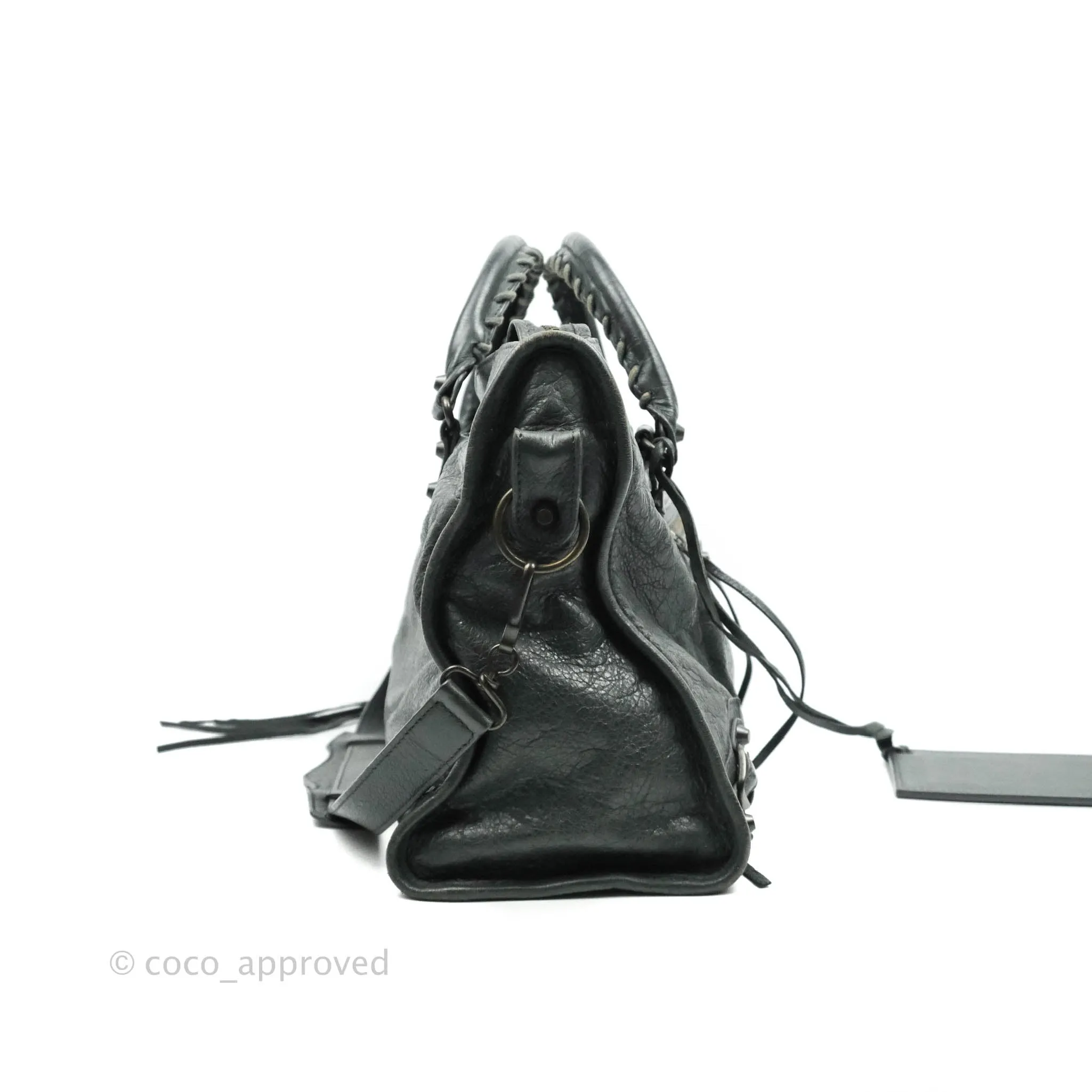 Balenciaga Classic City Bag Dark Grey Calfskin Ruthenium Hardware