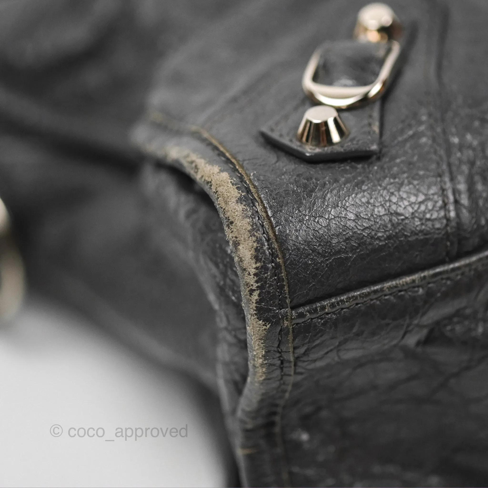Balenciaga Classic City Bag Dark Grey Calfskin Silver Hardware