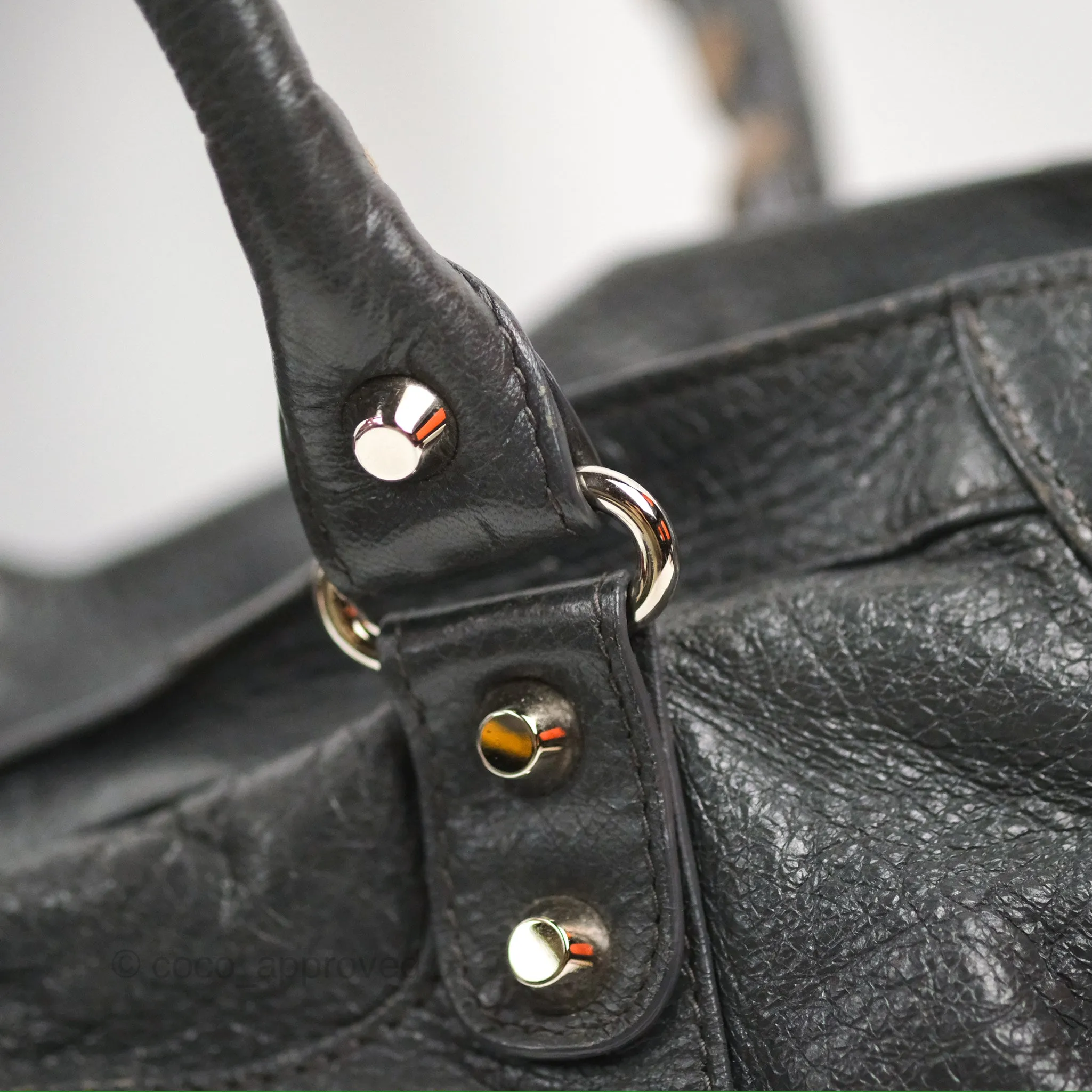 Balenciaga Classic City Bag Dark Grey Calfskin Silver Hardware