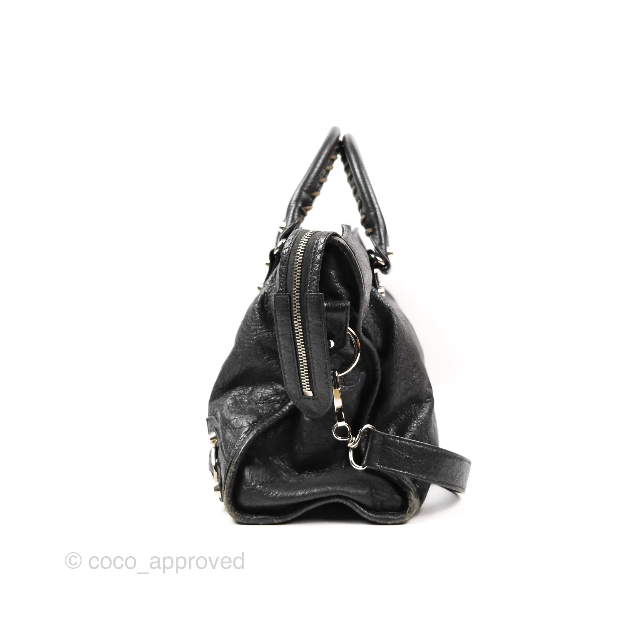 Balenciaga Classic City Bag Dark Grey Calfskin Silver Hardware
