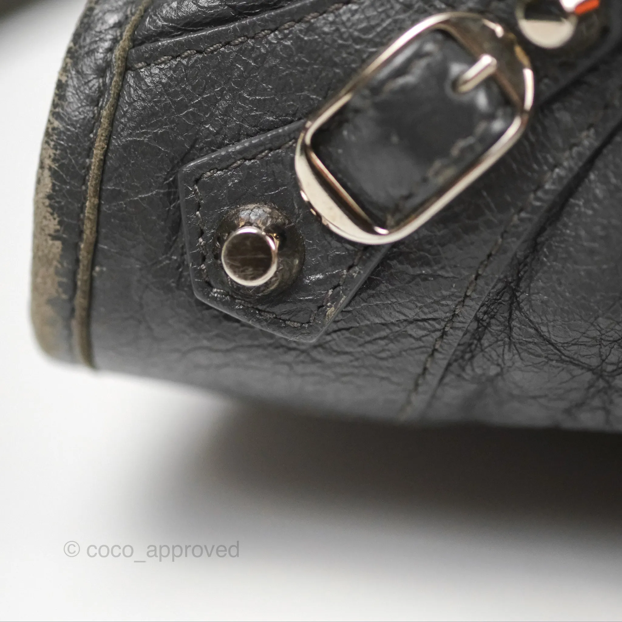 Balenciaga Classic City Bag Dark Grey Calfskin Silver Hardware