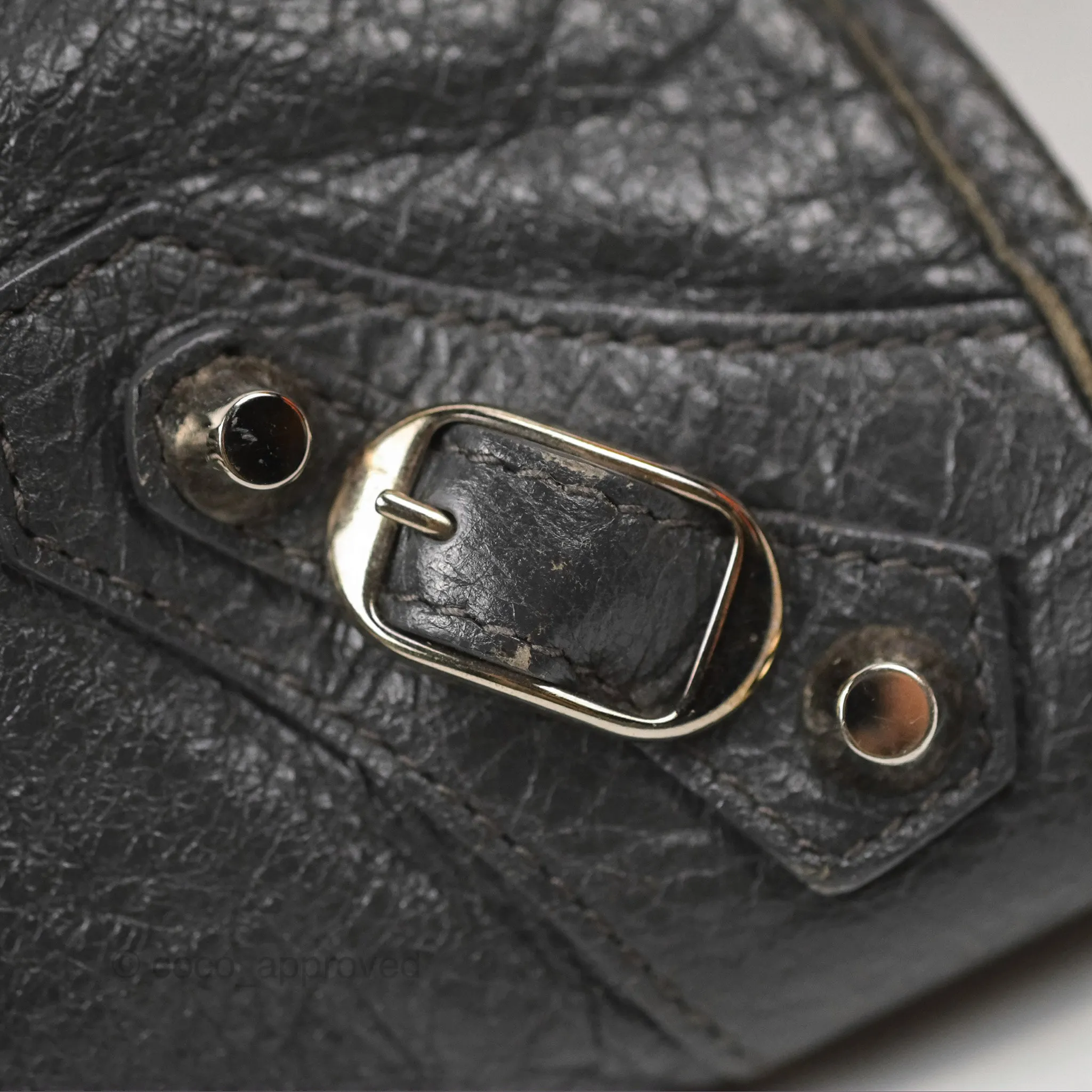 Balenciaga Classic City Bag Dark Grey Calfskin Silver Hardware
