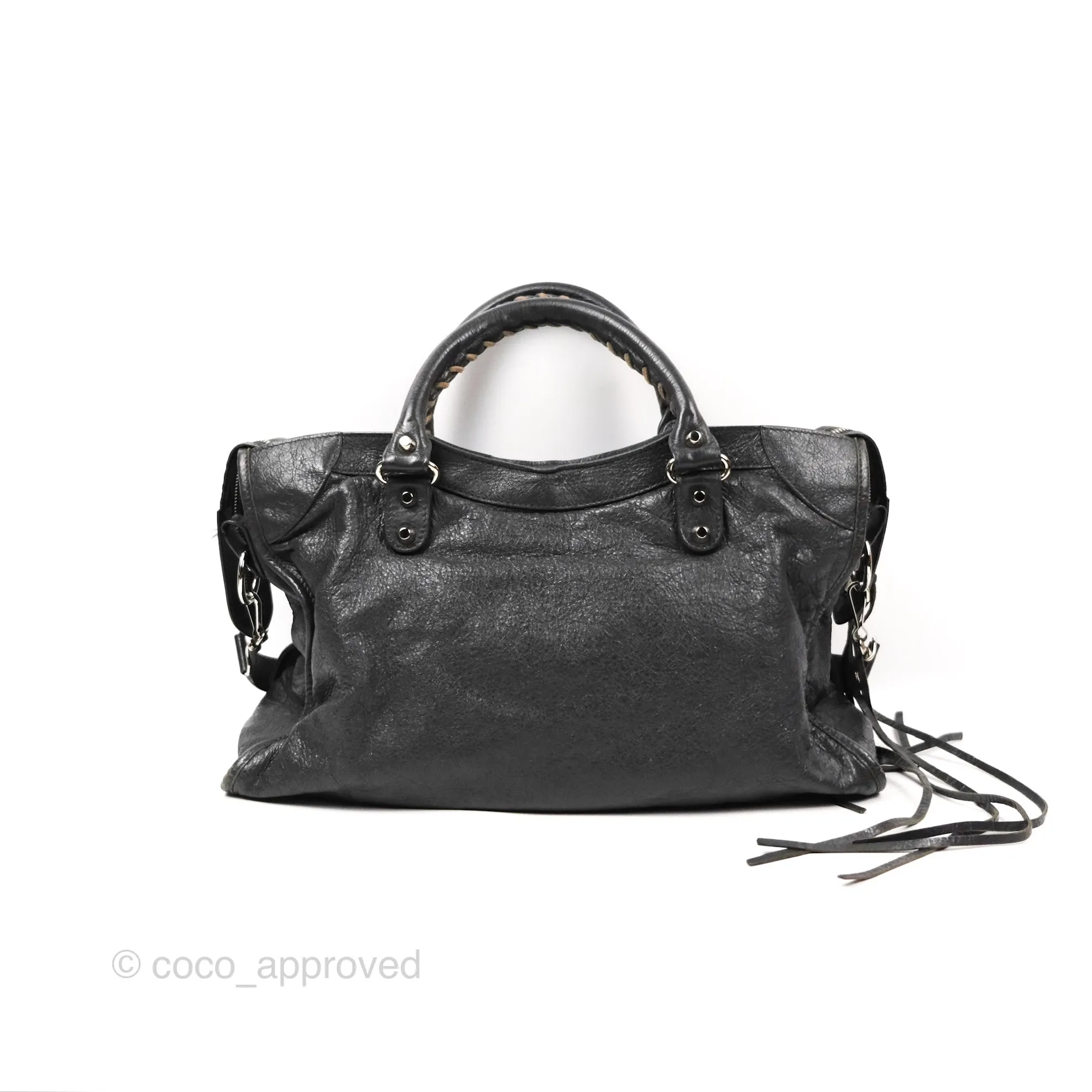 Balenciaga Classic City Bag Dark Grey Calfskin Silver Hardware