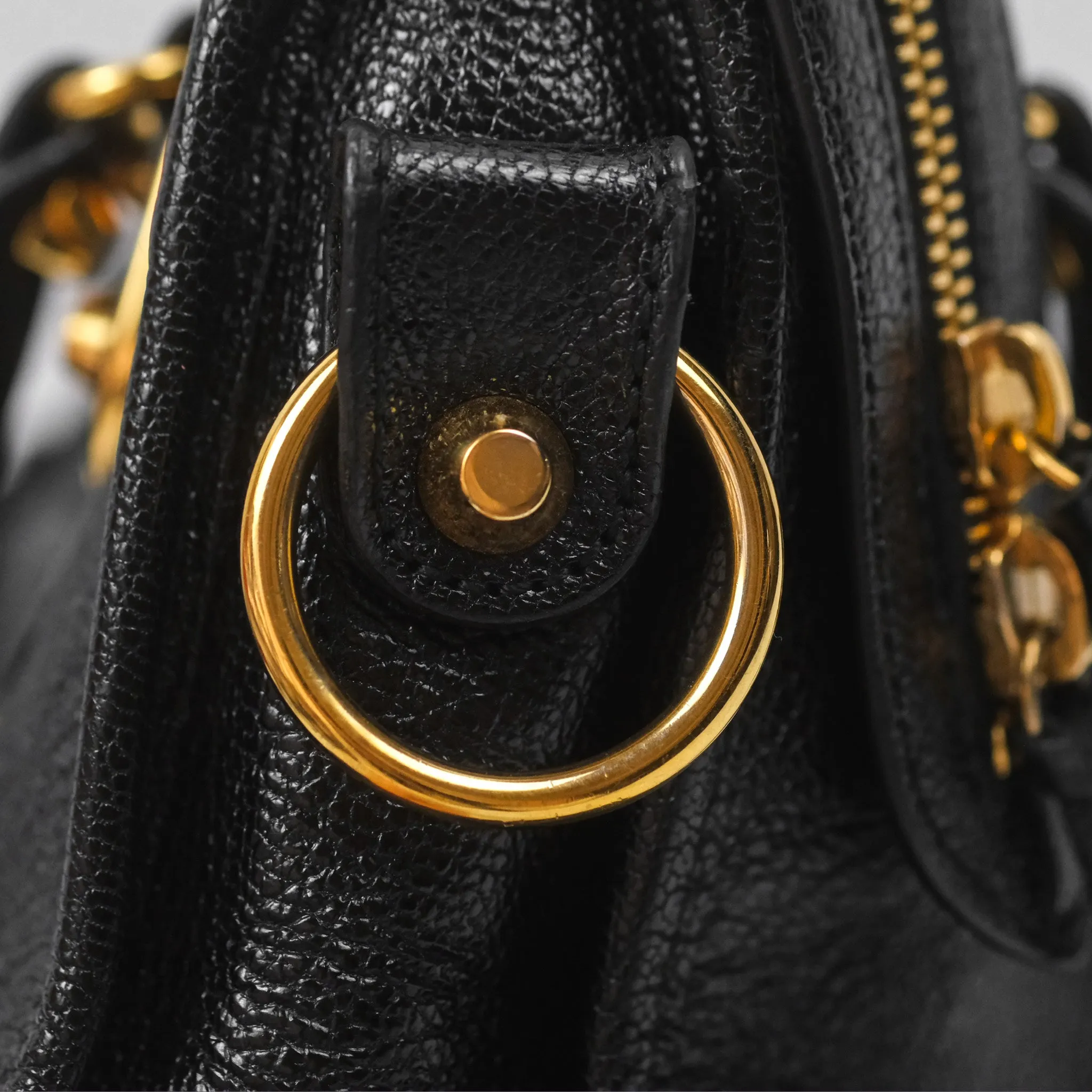 Balenciaga Classic Mini City Bag Black Grained Calfskin Gold Hardware