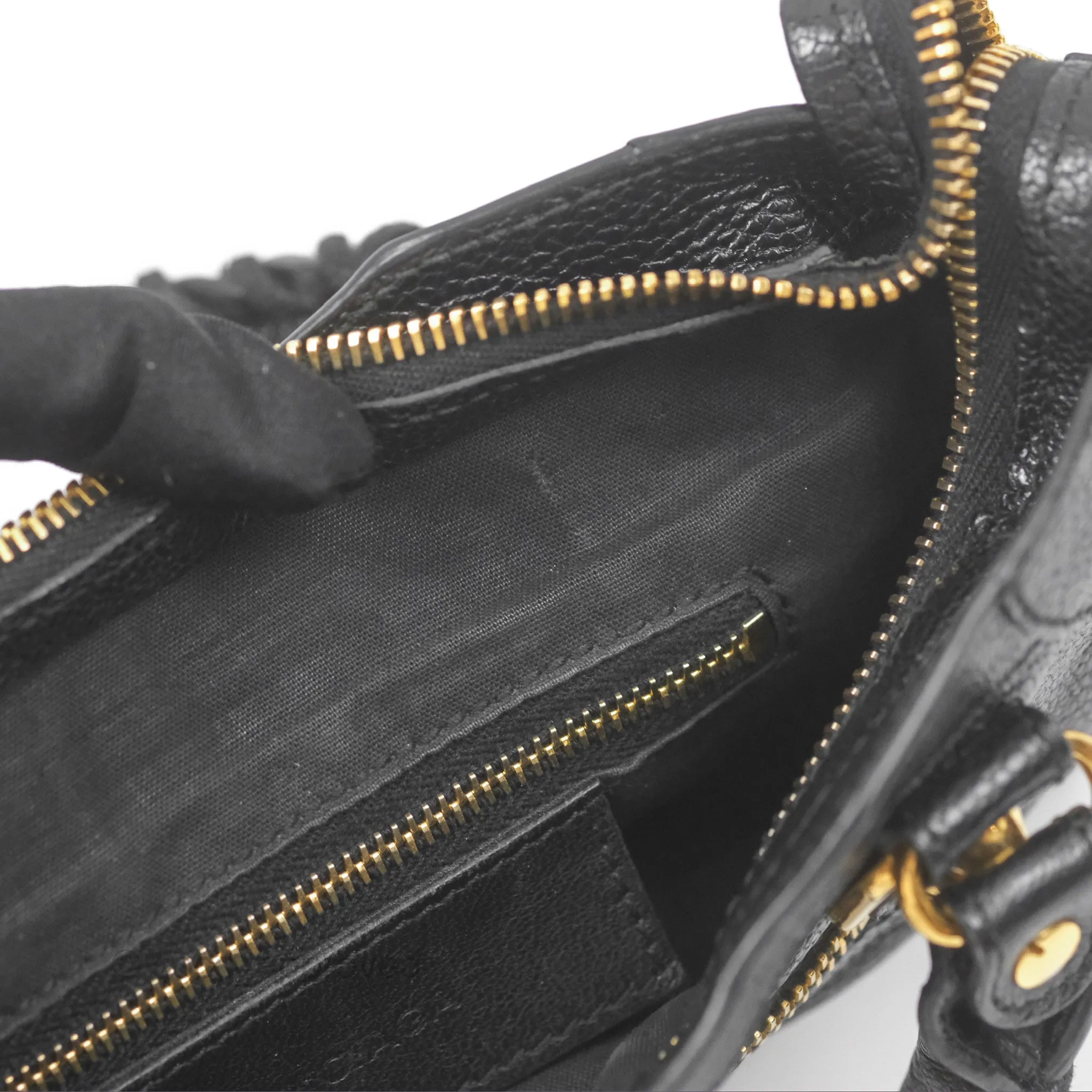 Balenciaga Classic Mini City Bag Black Grained Calfskin Gold Hardware
