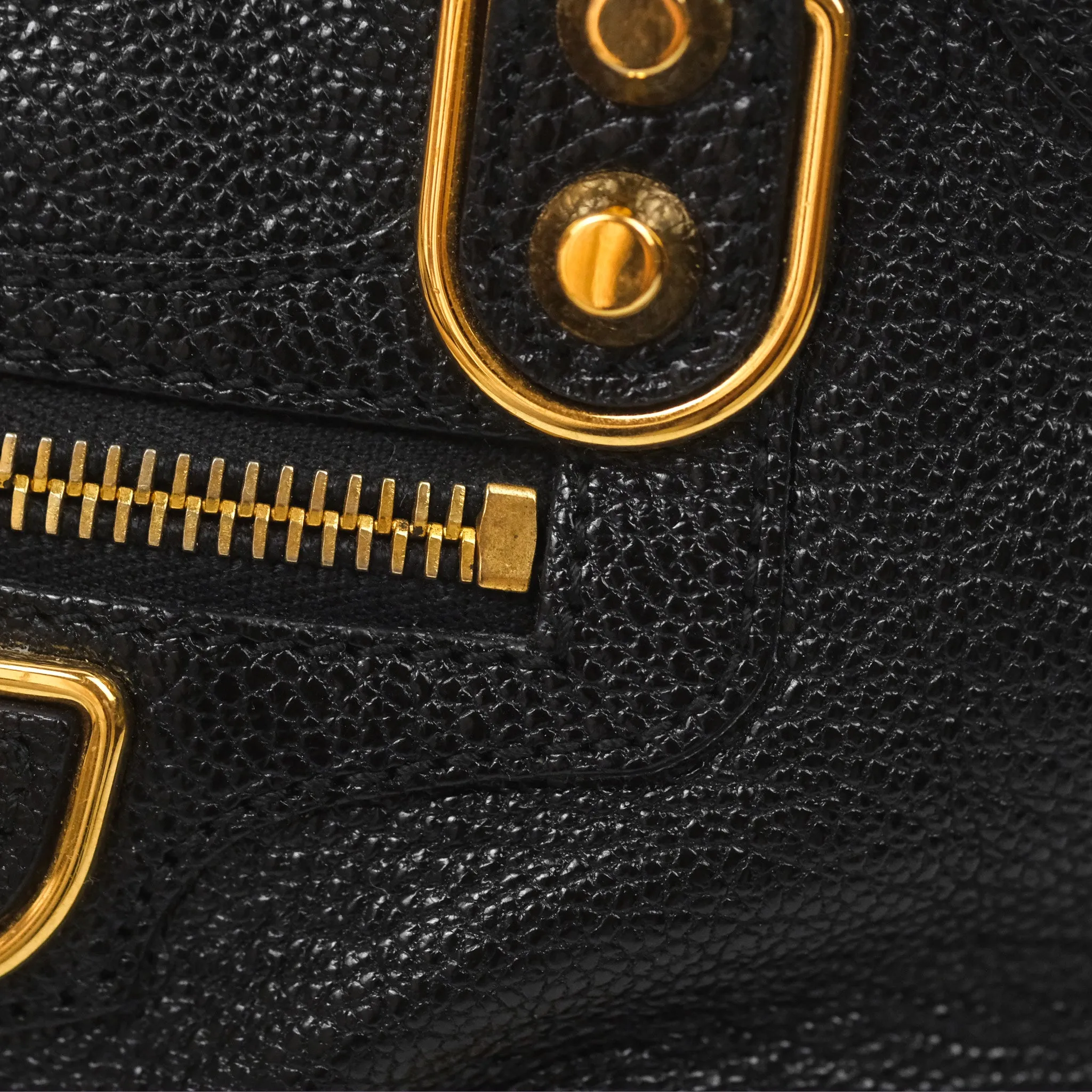 Balenciaga Classic Mini City Bag Black Grained Calfskin Gold Hardware