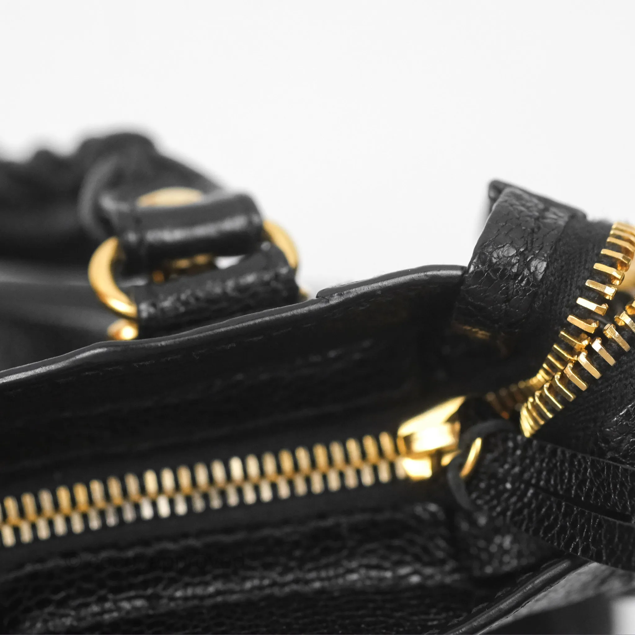 Balenciaga Classic Mini City Bag Black Grained Calfskin Gold Hardware