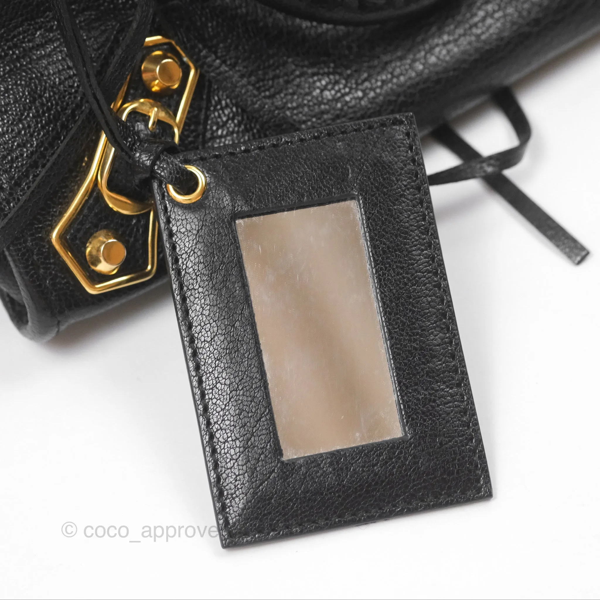 Balenciaga Classic Mini City Bag Black Grained Calfskin Gold Hardware