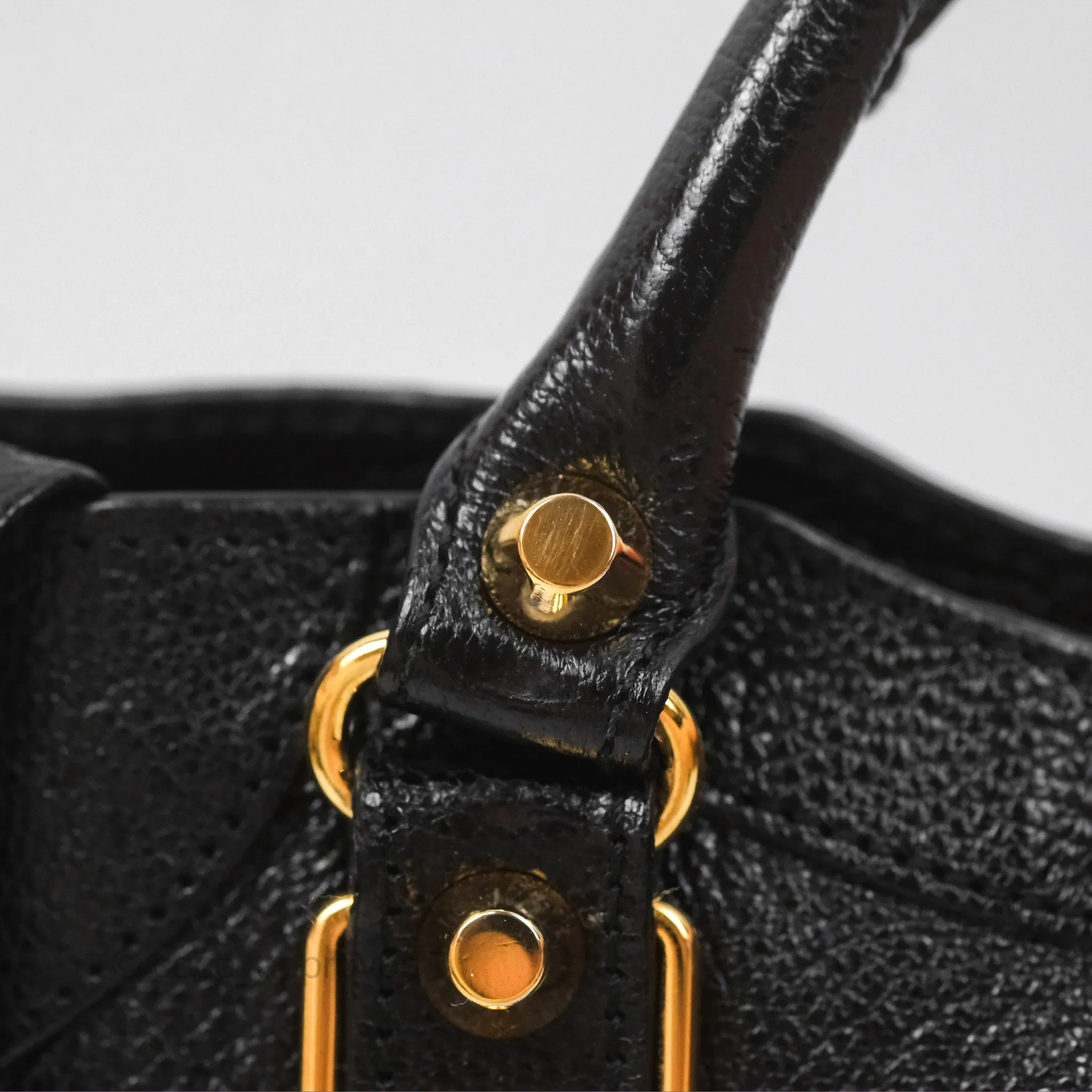 Balenciaga Classic Mini City Bag Black Grained Calfskin Gold Hardware