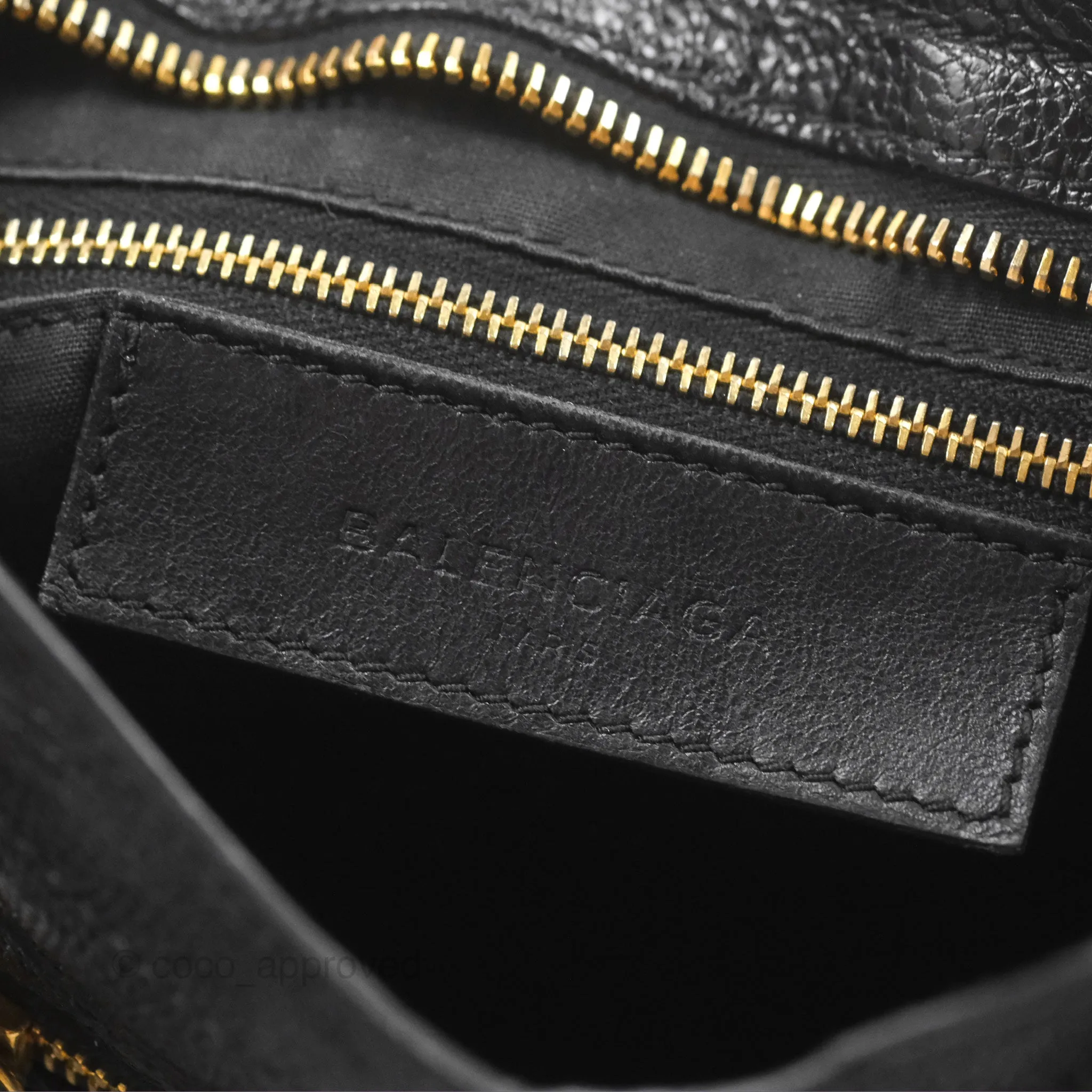 Balenciaga Classic Mini City Bag Black Grained Calfskin Gold Hardware