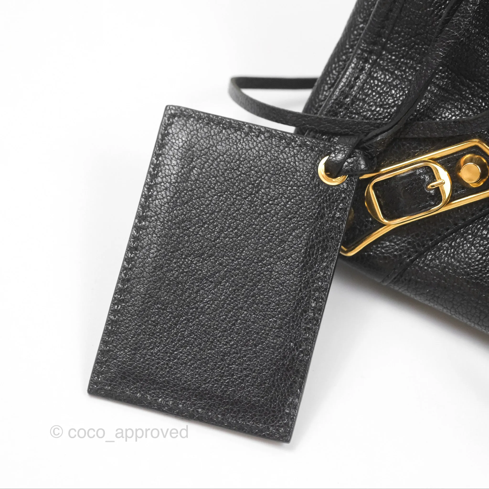 Balenciaga Classic Mini City Bag Black Grained Calfskin Gold Hardware