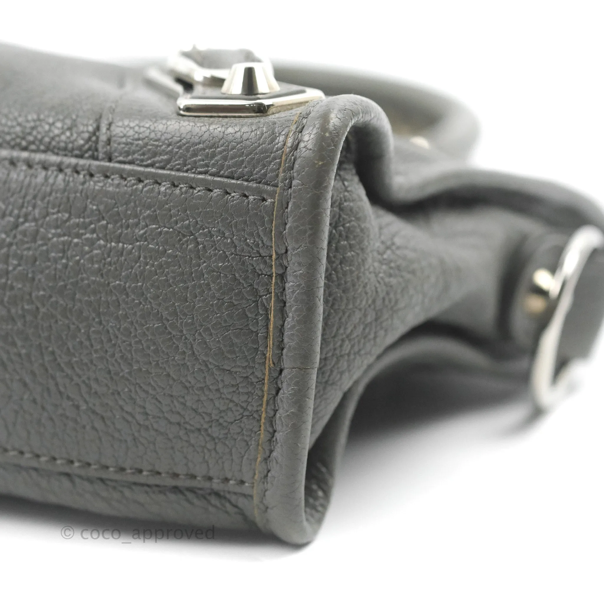 Balenciaga Classic Mini City Bag Grey Aged Calfskin Silver Hardware