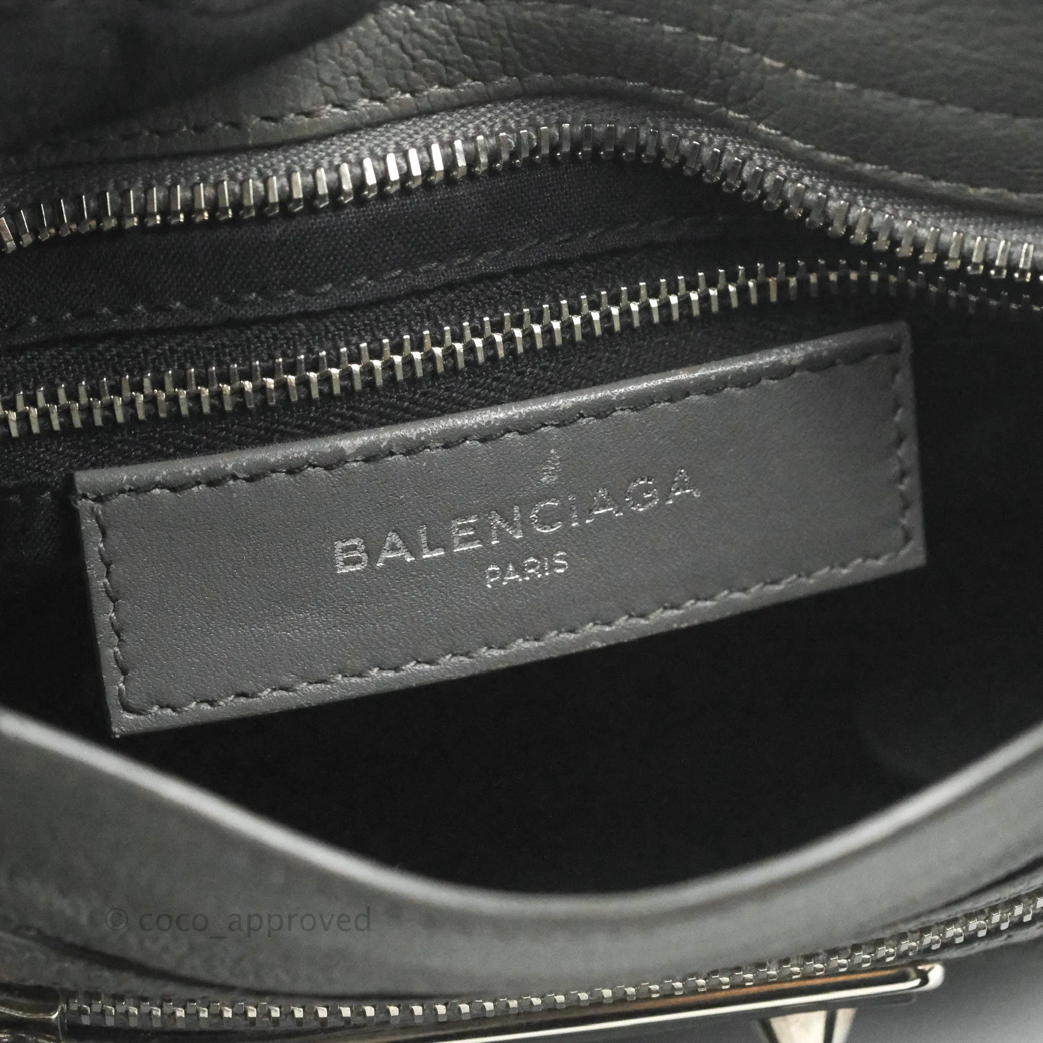 Balenciaga Classic Mini City Bag Grey Aged Calfskin Silver Hardware