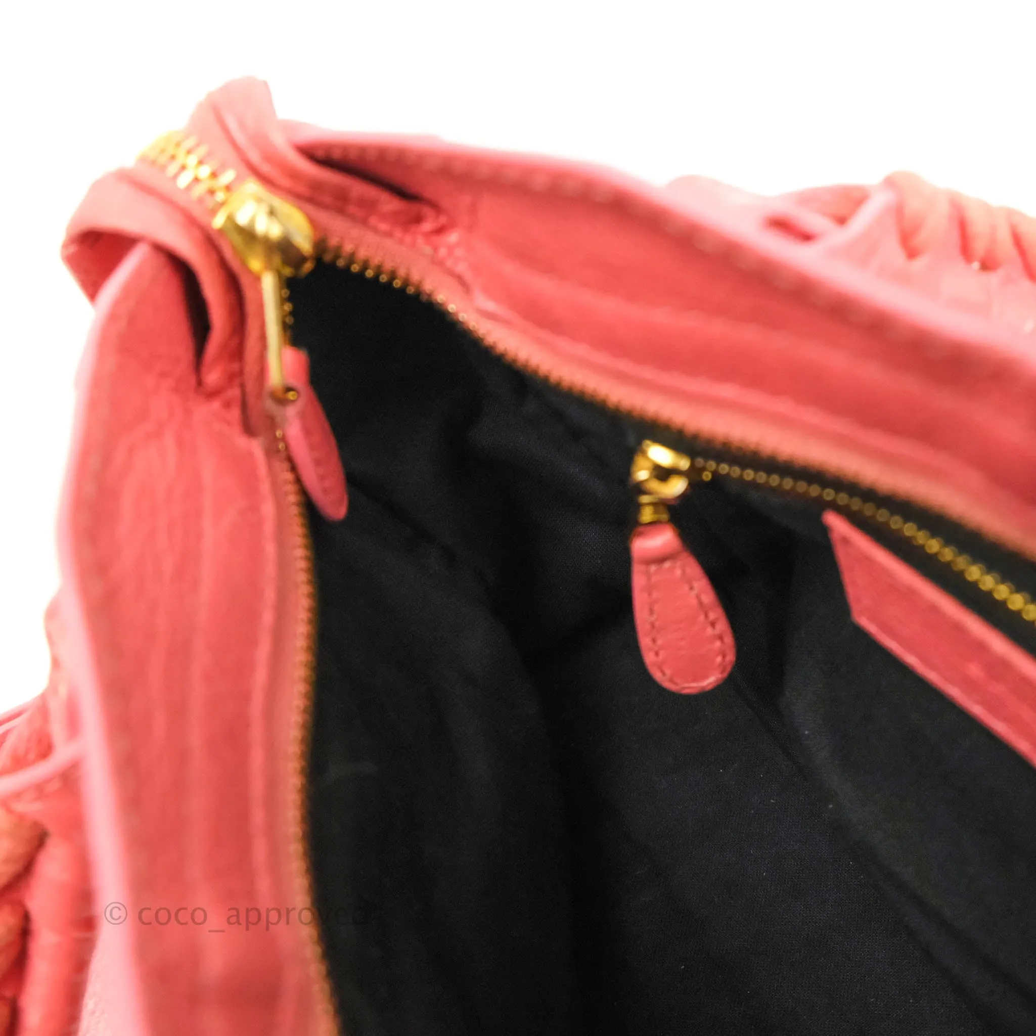 Balenciaga Classic Mini City Bag Pink Aged Calfskin Gold Hardware