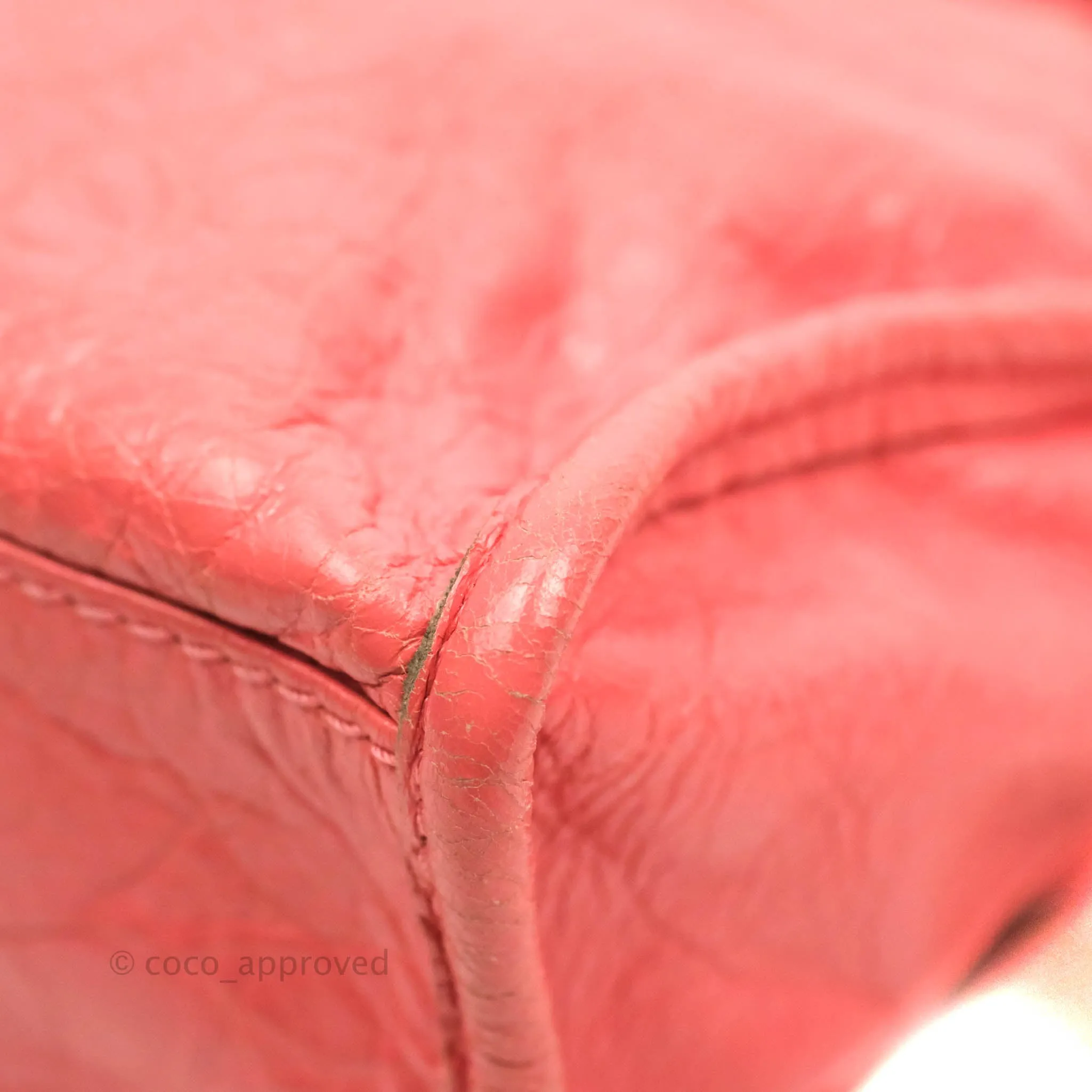 Balenciaga Classic Mini City Bag Pink Aged Calfskin Gold Hardware
