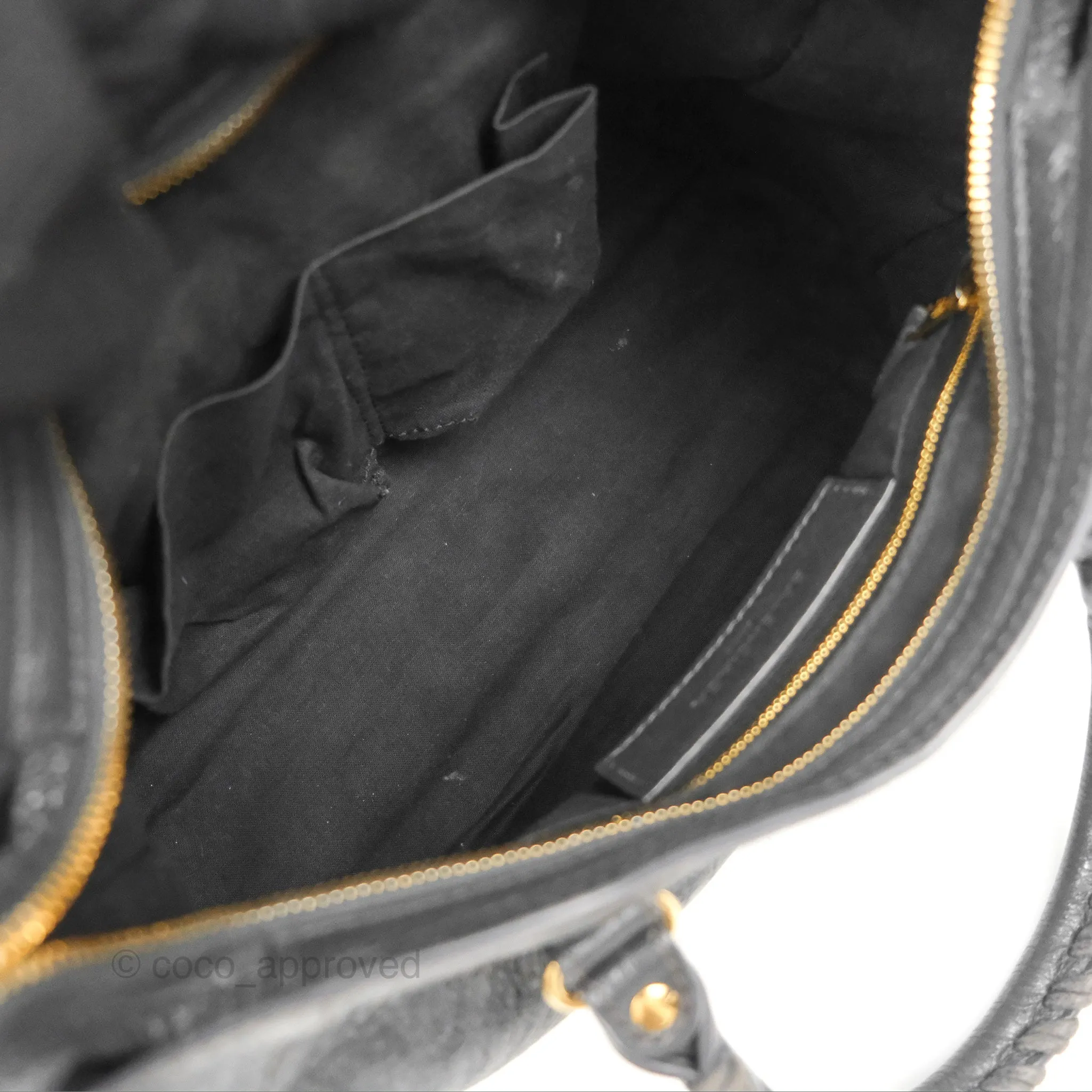 Balenciaga Classic Small City Bag Dark Grey Aged Calfskin Gold Hardware