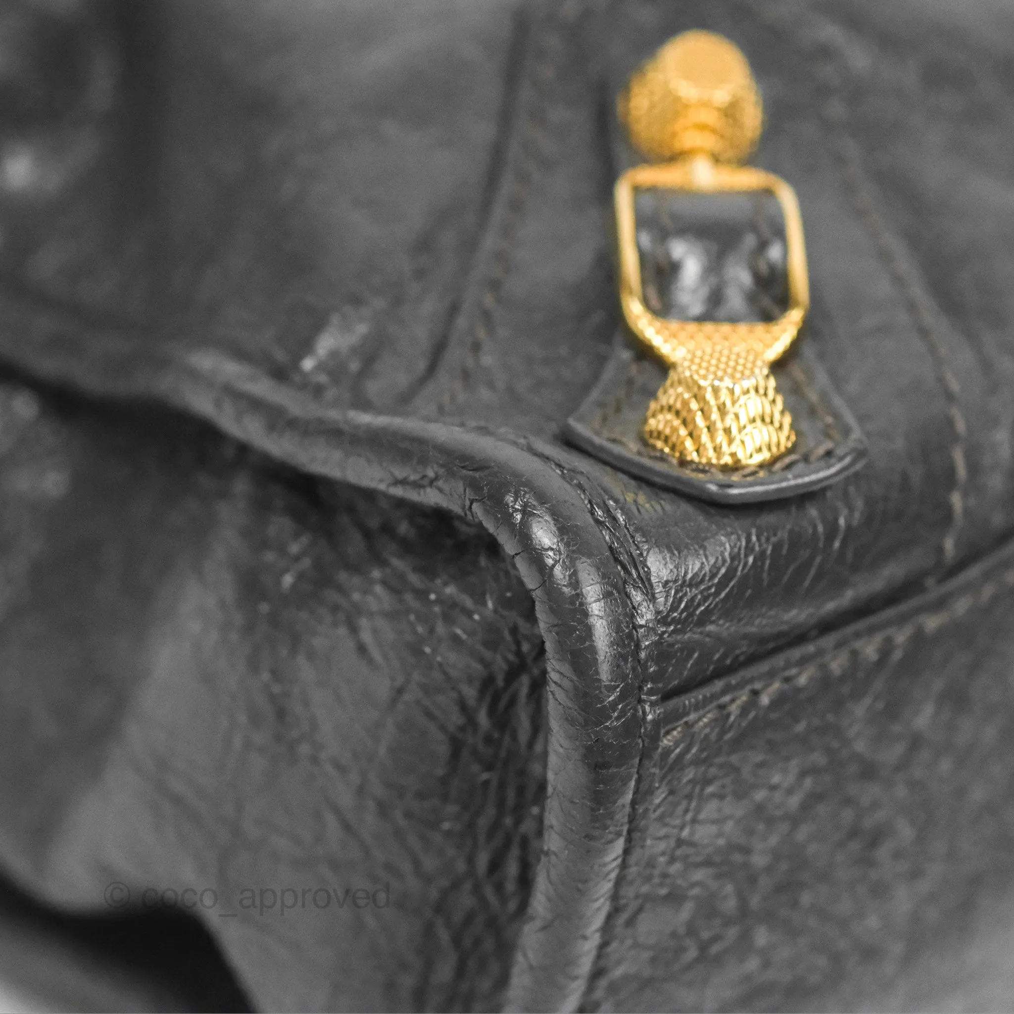 Balenciaga Classic Small City Bag Dark Grey Aged Calfskin Gold Hardware