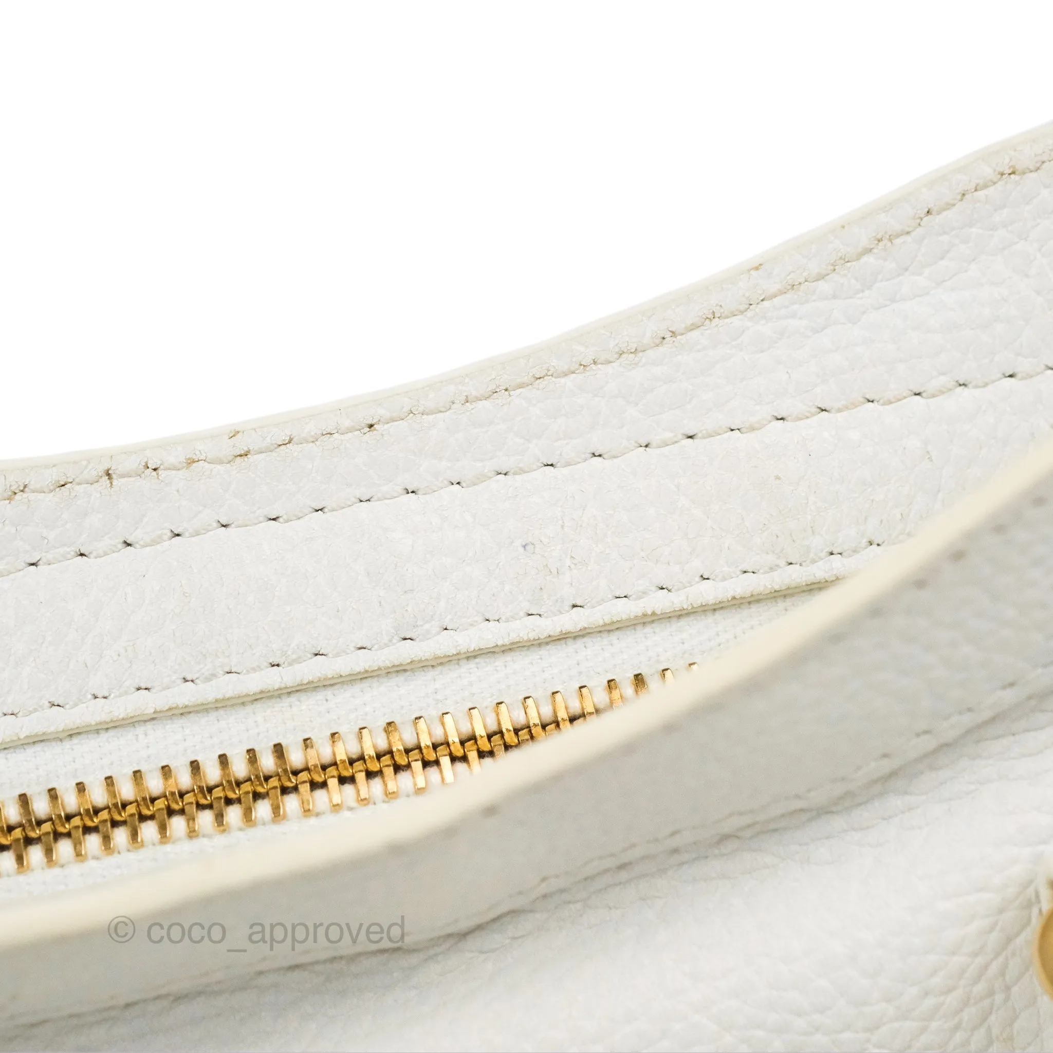 Balenciaga Classic Small City Bag White Aged Calfskin Gold Hardware