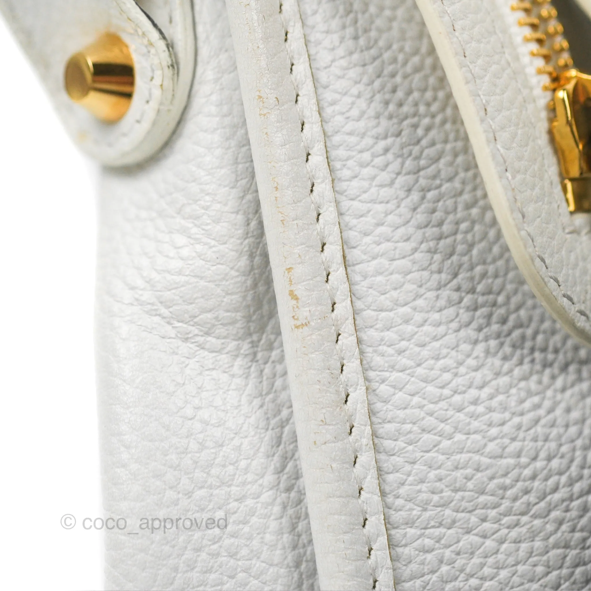 Balenciaga Classic Small City Bag White Aged Calfskin Gold Hardware