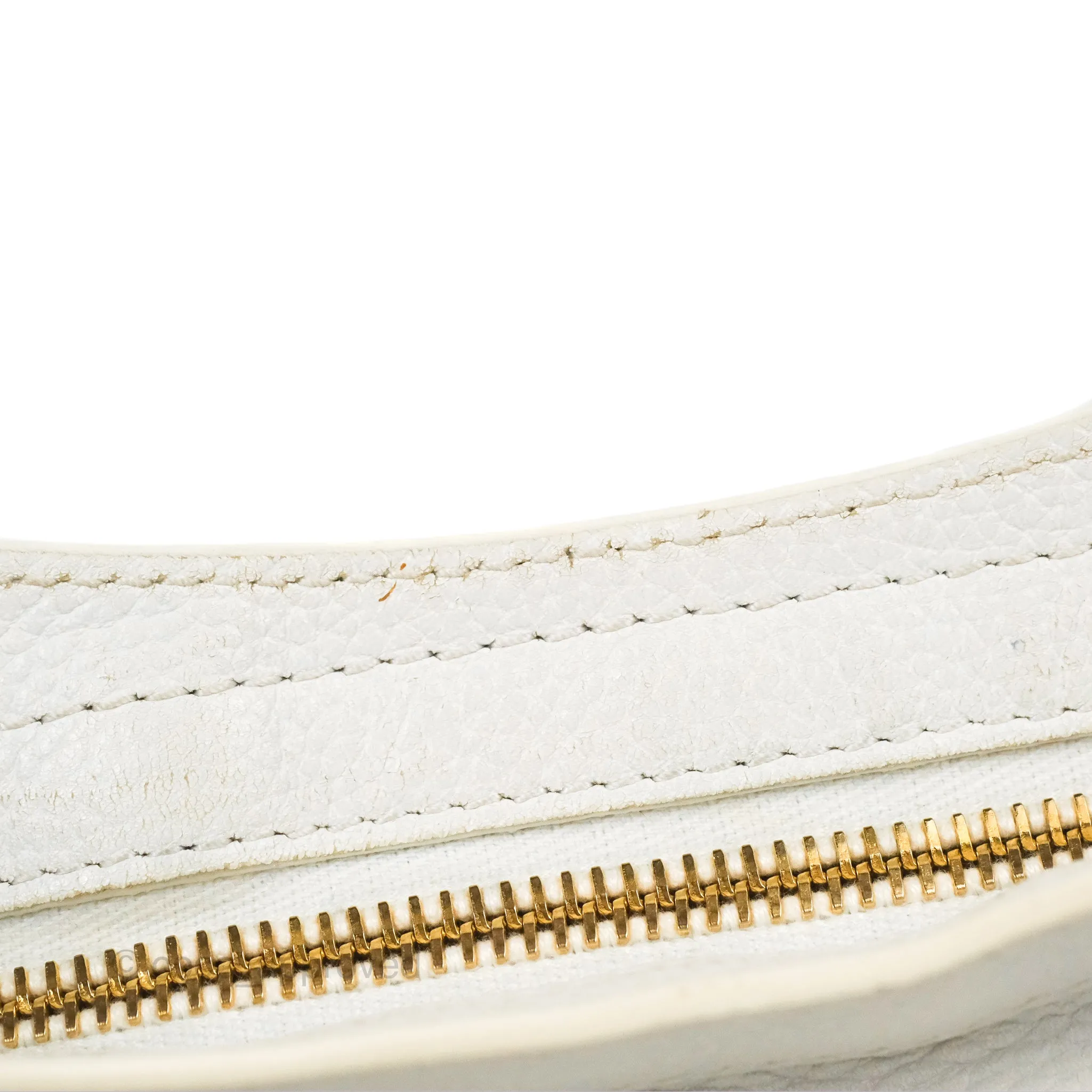 Balenciaga Classic Small City Bag White Aged Calfskin Gold Hardware