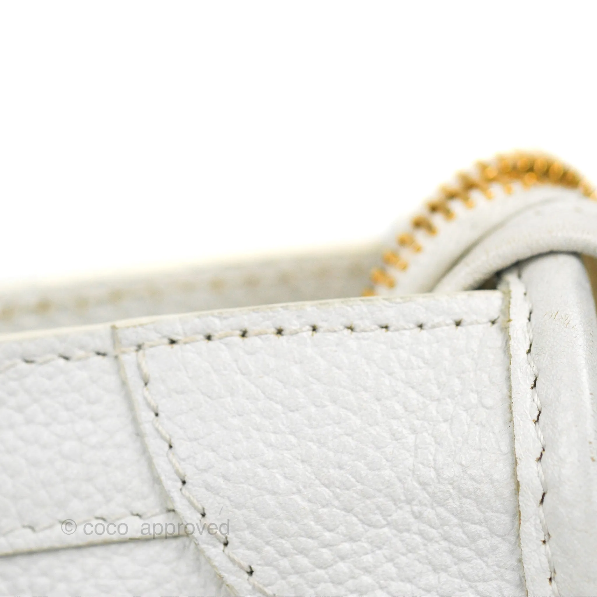 Balenciaga Classic Small City Bag White Aged Calfskin Gold Hardware