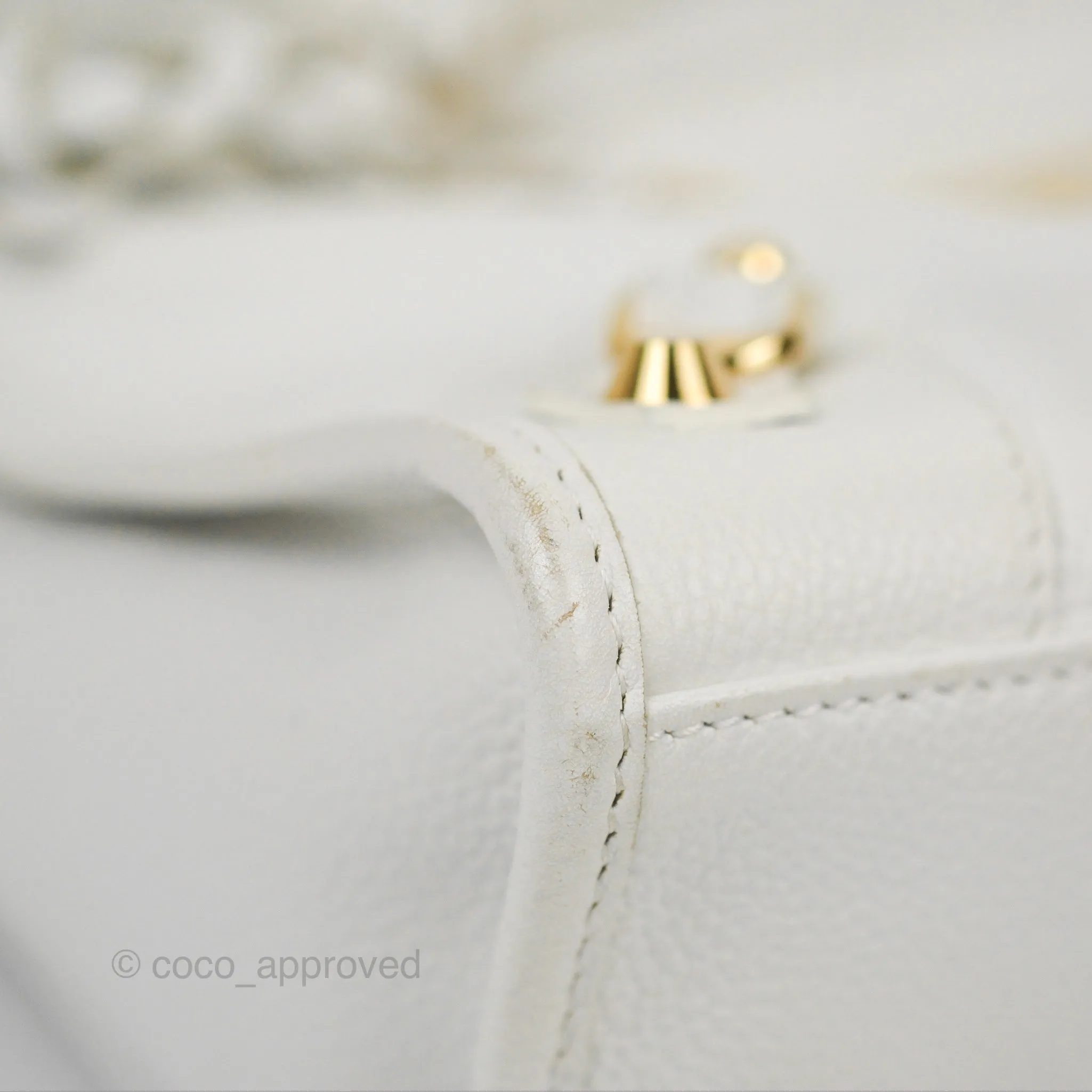 Balenciaga Classic Small City Bag White Aged Calfskin Gold Hardware