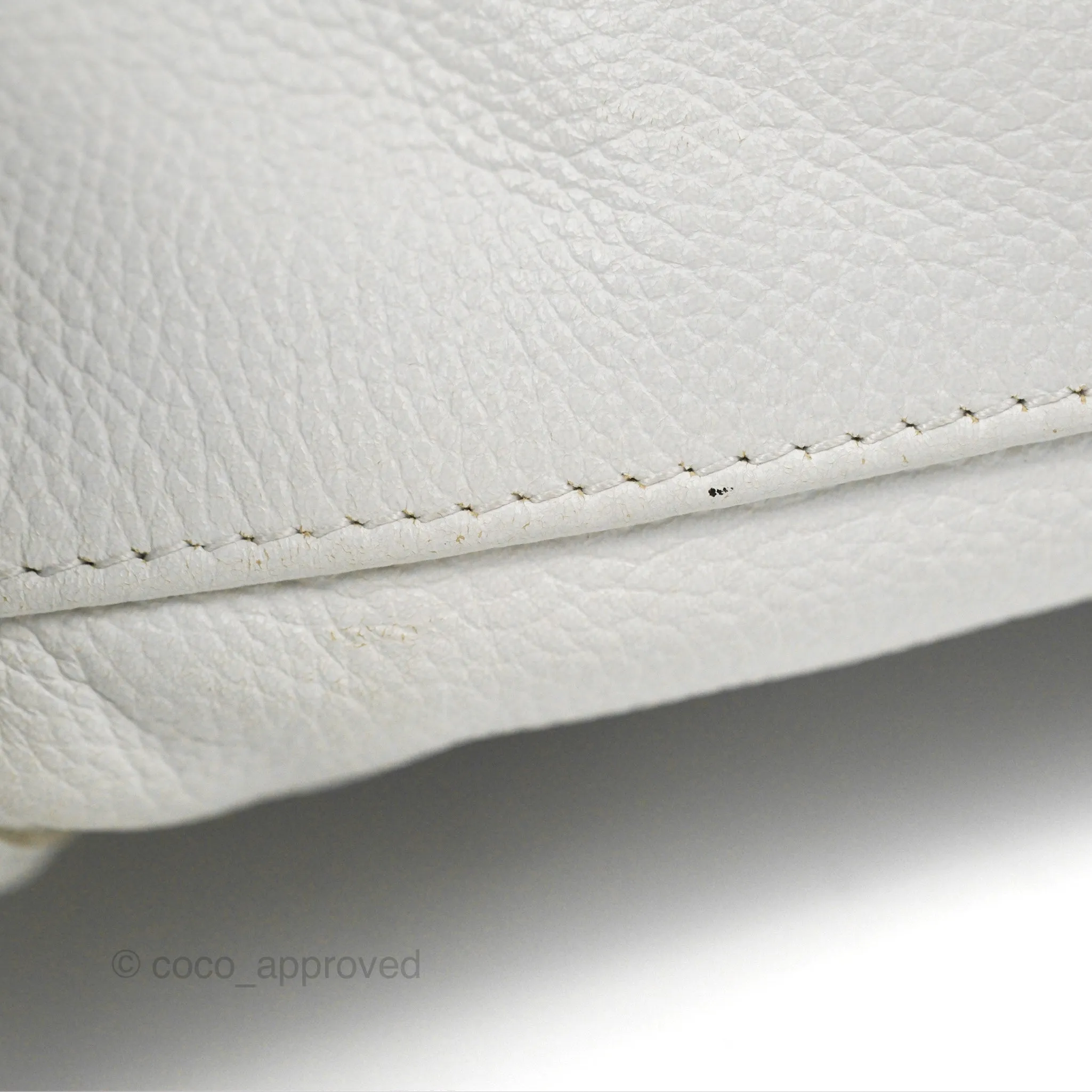 Balenciaga Classic Small City Bag White Aged Calfskin Gold Hardware