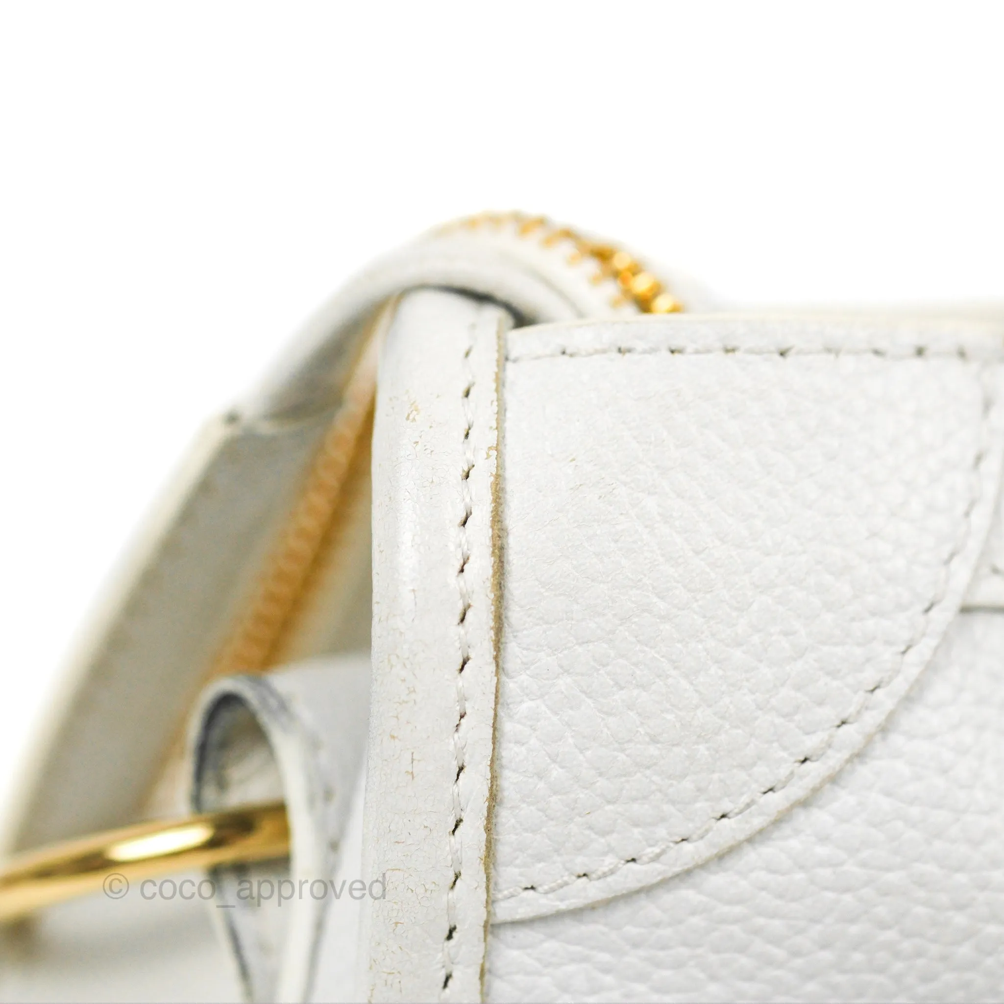 Balenciaga Classic Small City Bag White Aged Calfskin Gold Hardware