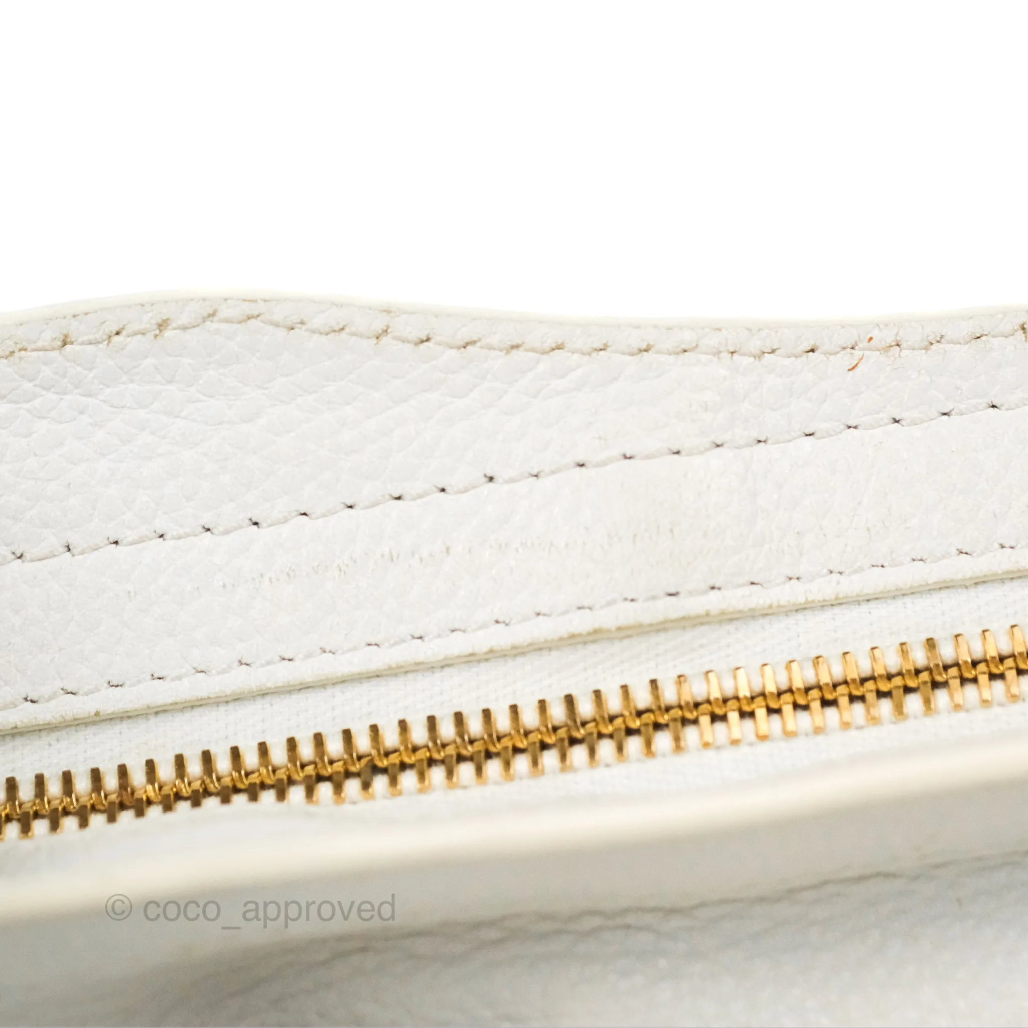Balenciaga Classic Small City Bag White Aged Calfskin Gold Hardware