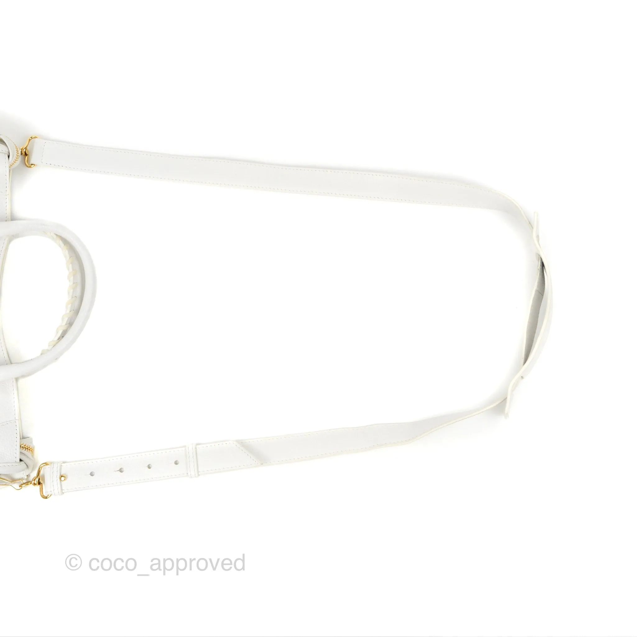 Balenciaga Classic Small City Bag White Aged Calfskin Gold Hardware