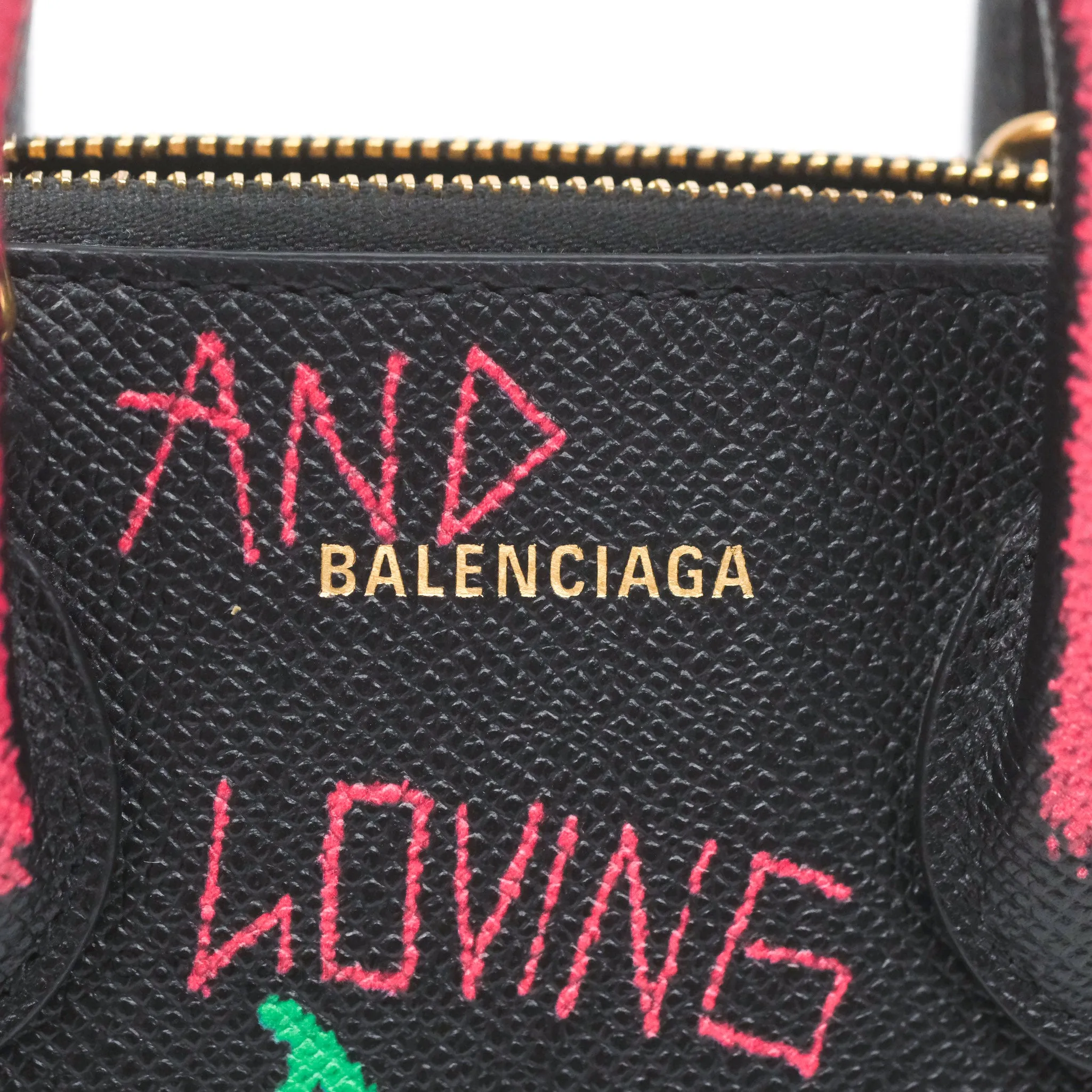 Balenciaga Graffiti Ville XXS Bag Black