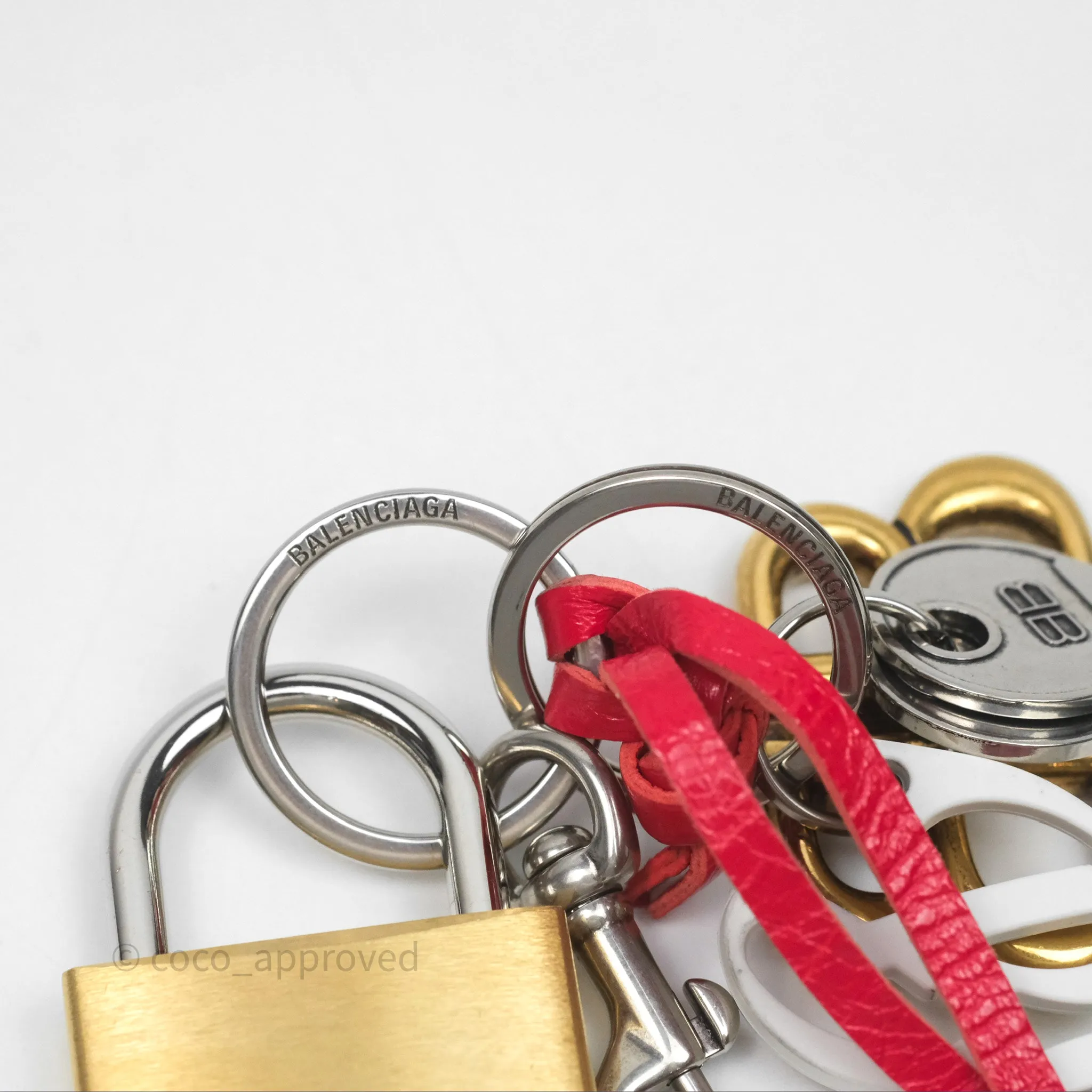Balenciaga Heart / Lock / Keys Bag Charm