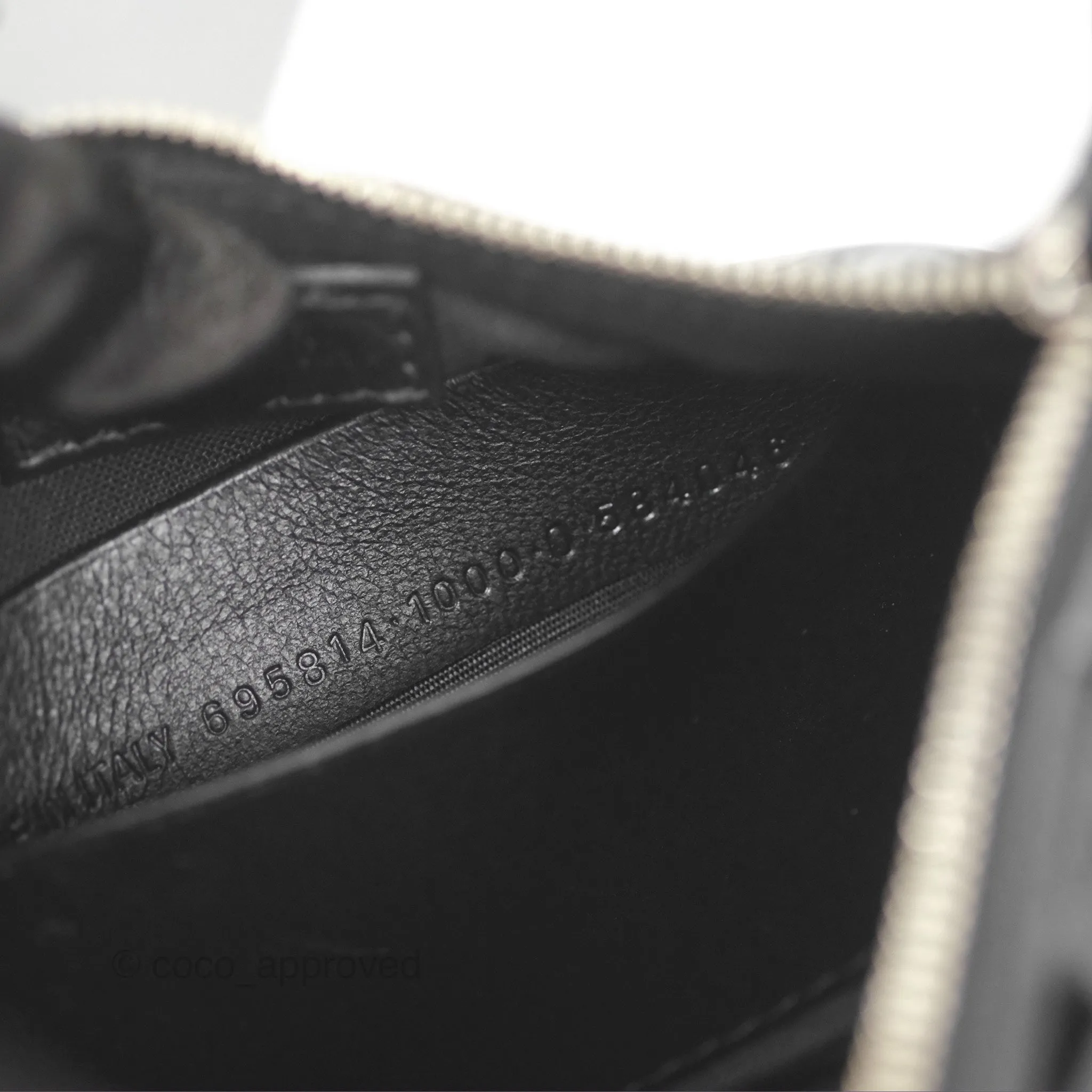 Balenciaga Le Cagole Mini Bag With Chain Black Crocodile Embossed Calfskin Aged Silver Hardware