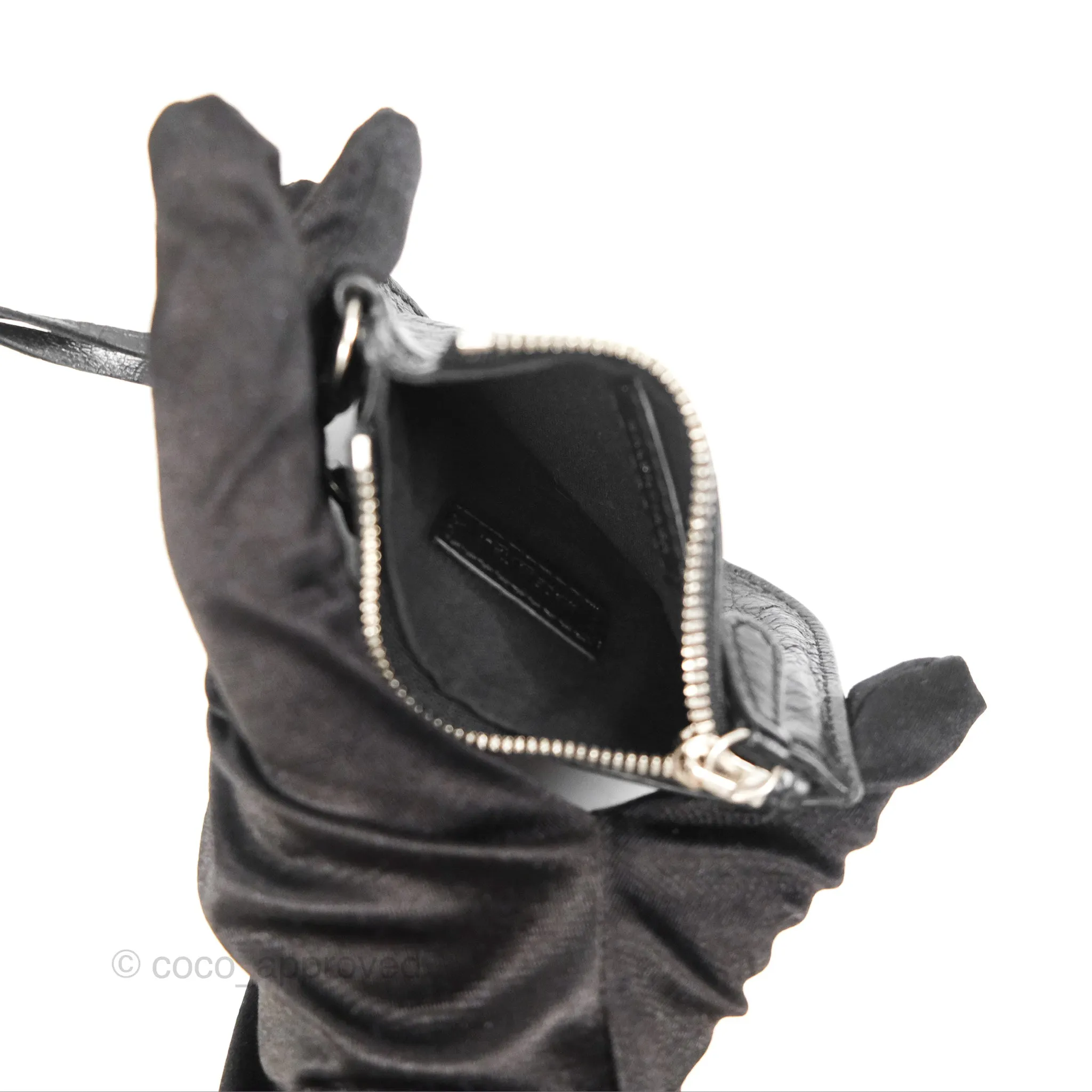 Balenciaga Le Cagole Shoulder Bag Black Aged Calfskin Silver Hardware