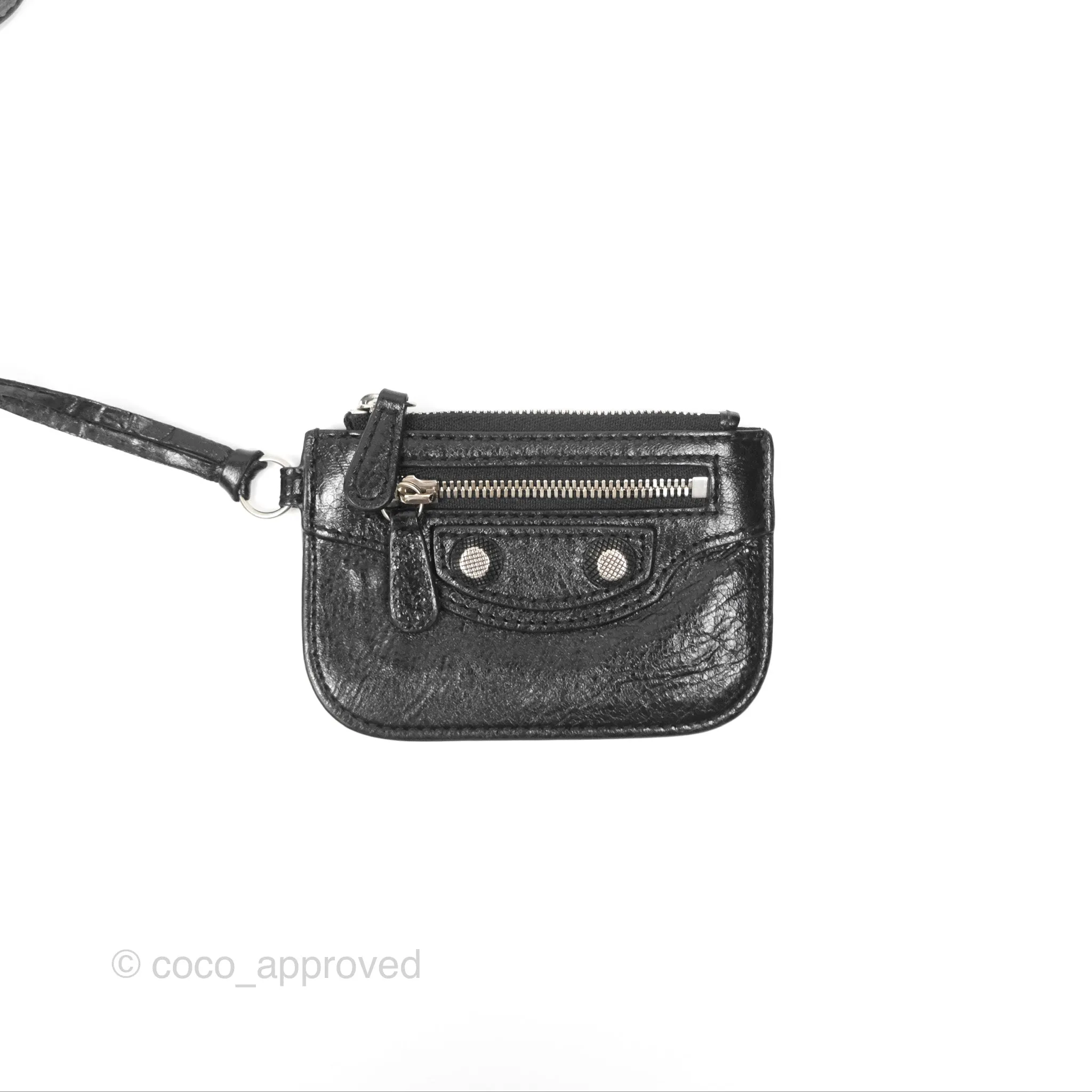 Balenciaga Le Cagole Shoulder Bag Black Aged Calfskin Silver Hardware