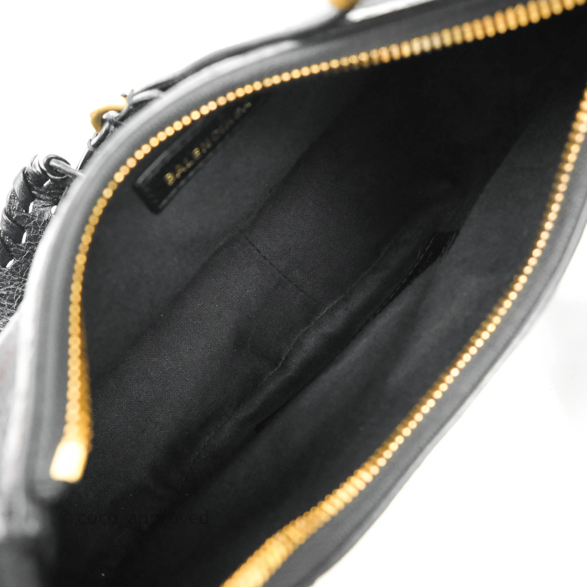 Balenciaga Le Cagole Shoulder Bag Black Calfskin Gold Hardware