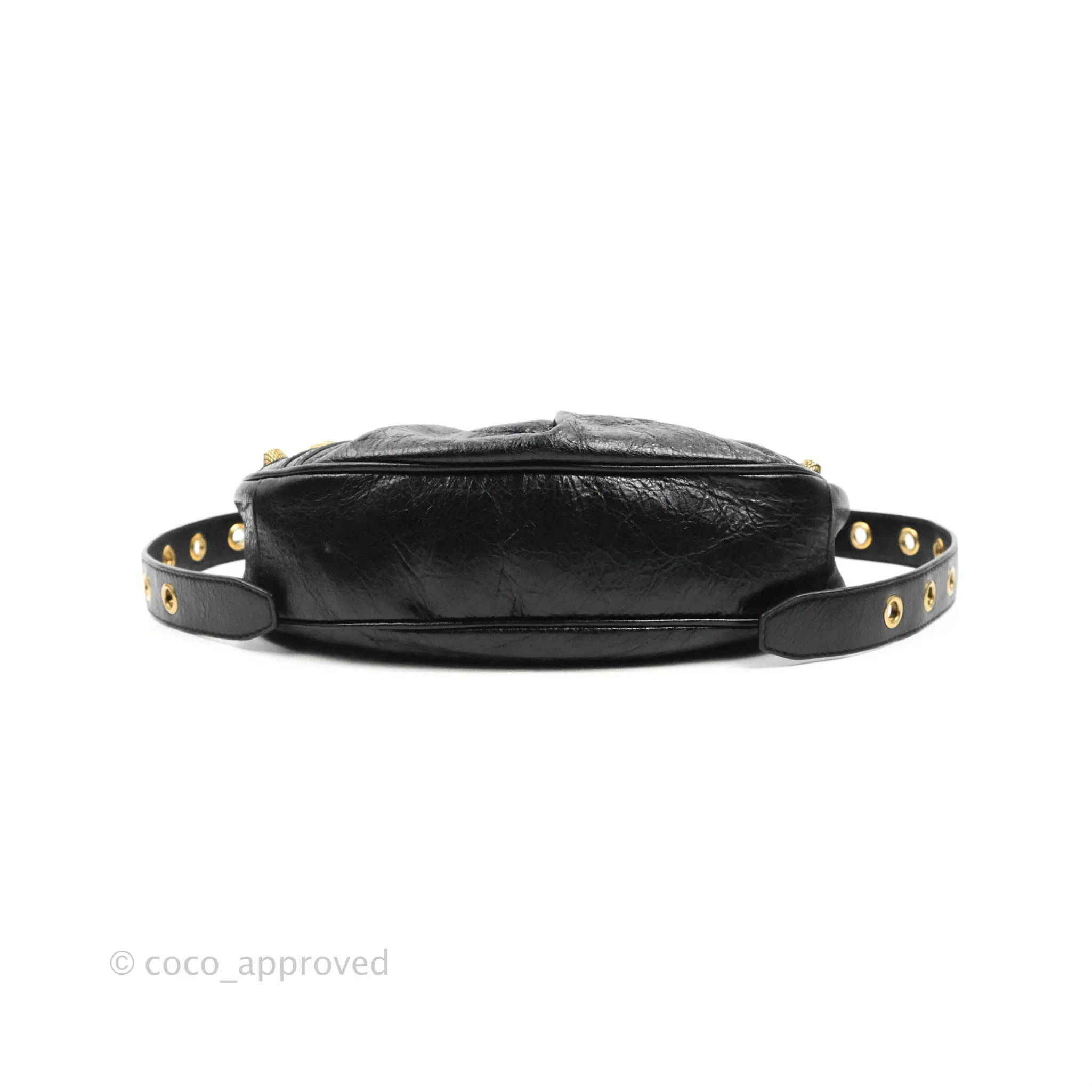 Balenciaga Le Cagole Shoulder Bag Black Calfskin Gold Hardware