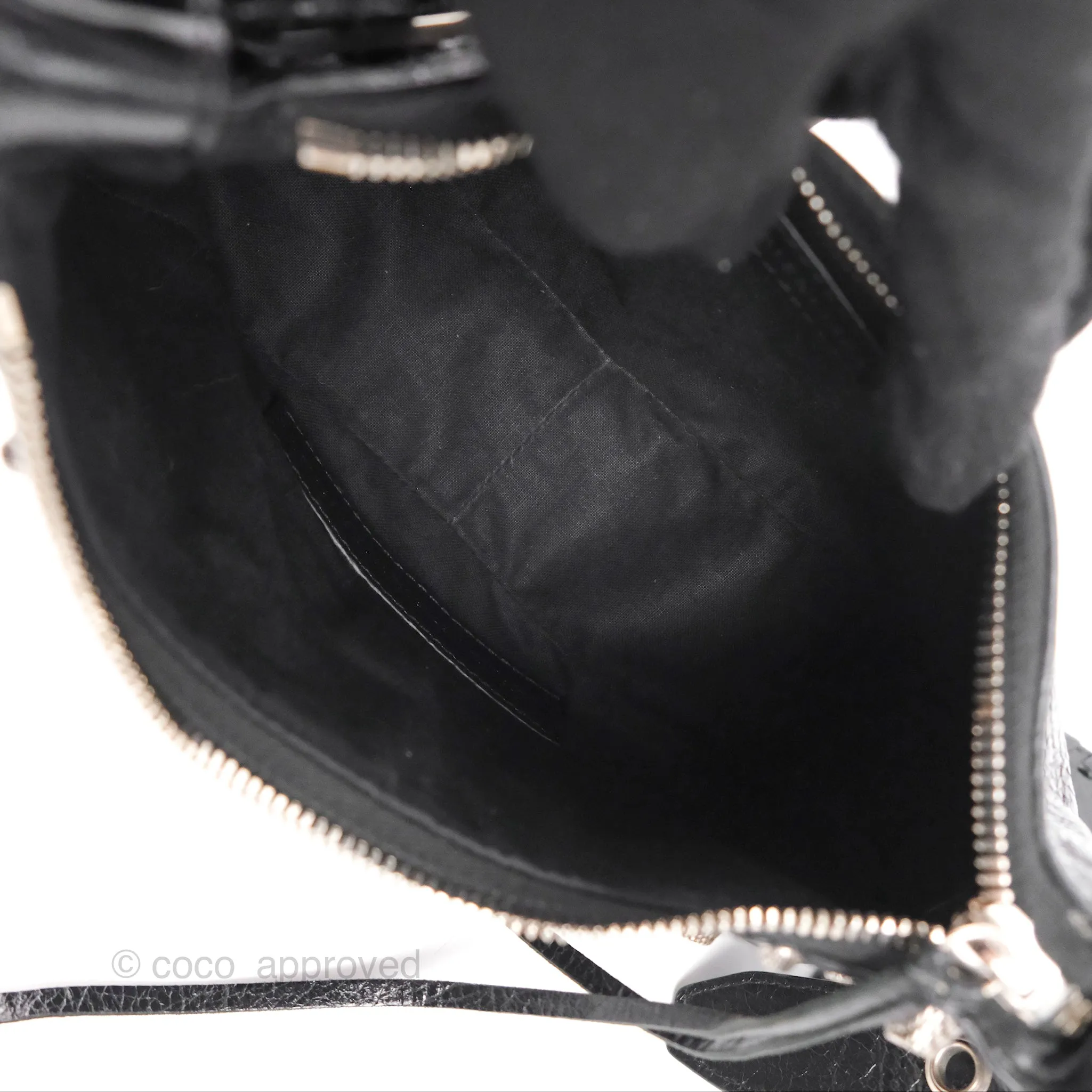 Balenciaga Le Cagole Shoulder Bag Black Calfskin Silver Hardware