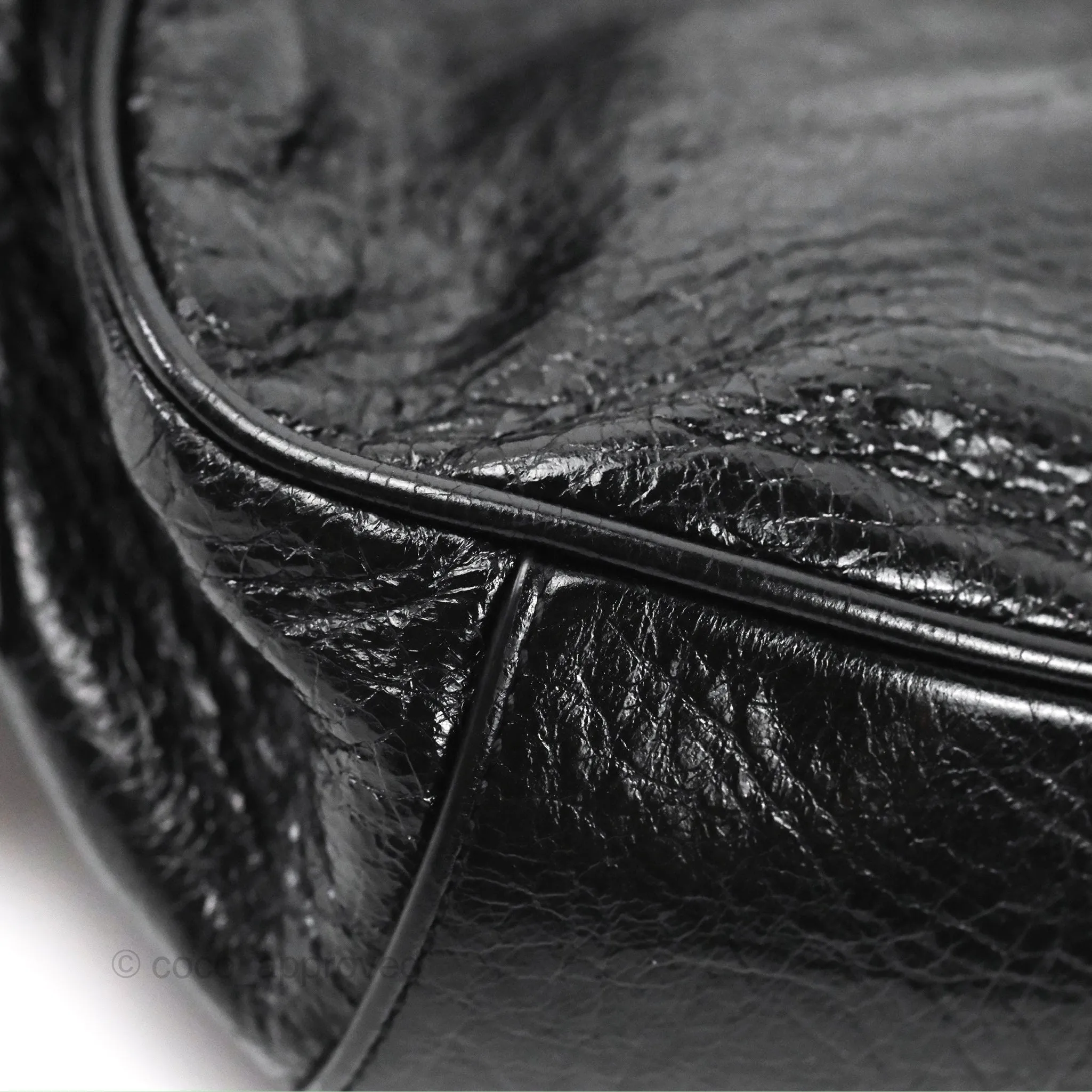 Balenciaga Le Cagole Shoulder Bag Black Calfskin Silver Hardware